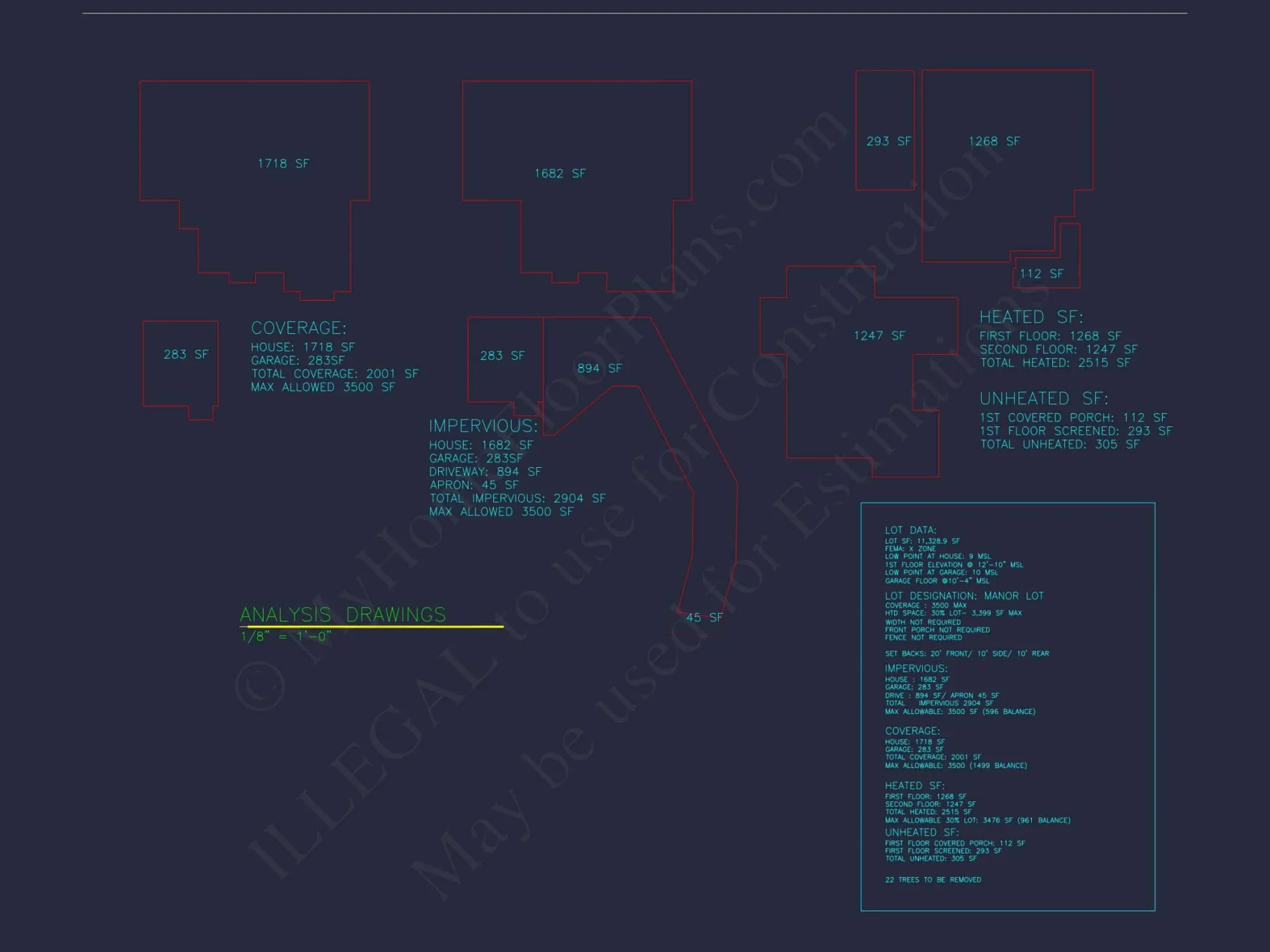 Elegant house Plan with Detailed CAD Blueprint Designs