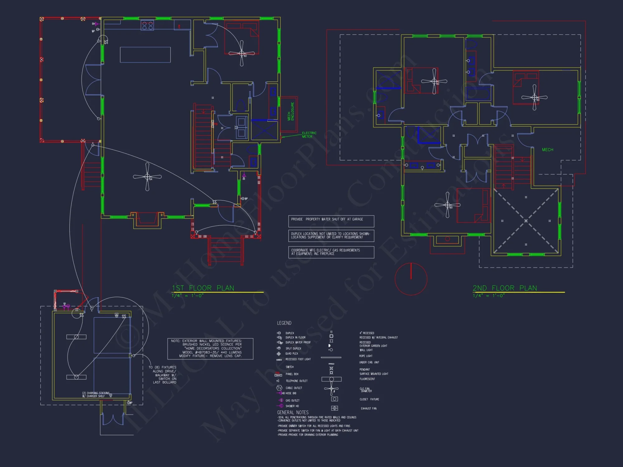 Elegant house Plan with Detailed CAD Blueprint Designs