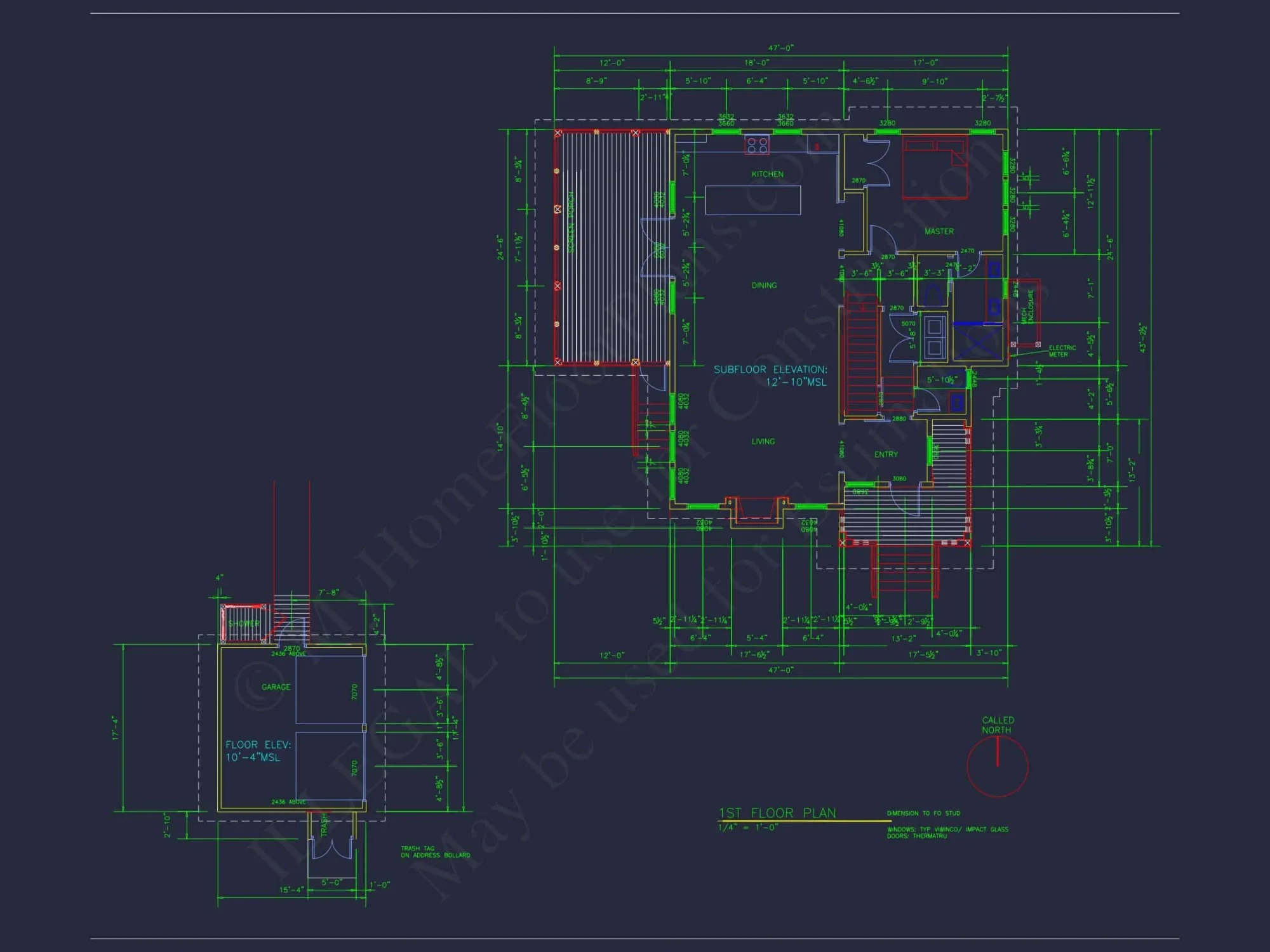 Elegant house Plan with Detailed CAD Blueprint Designs