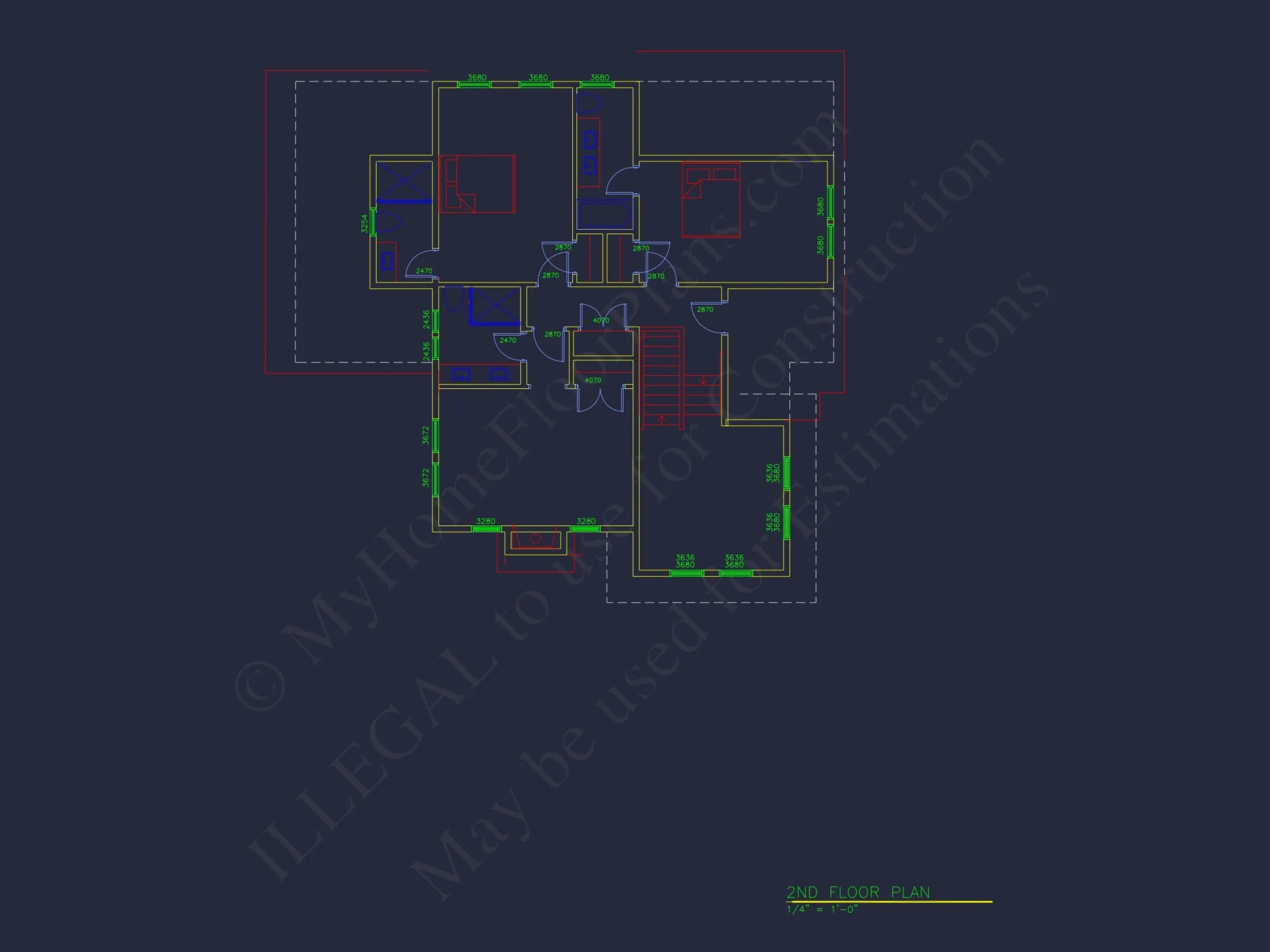 Elegant house Plan with Detailed CAD Blueprint Designs