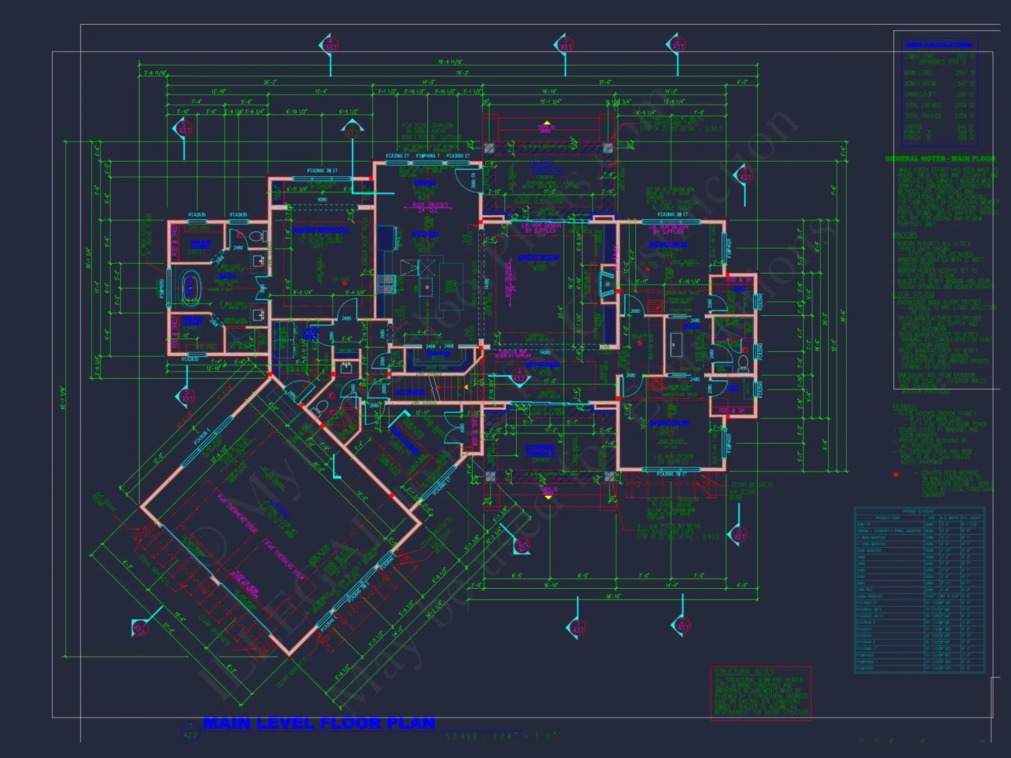 house Designs: 1.5-Story Craftsman Blueprint with Open Floor Plan