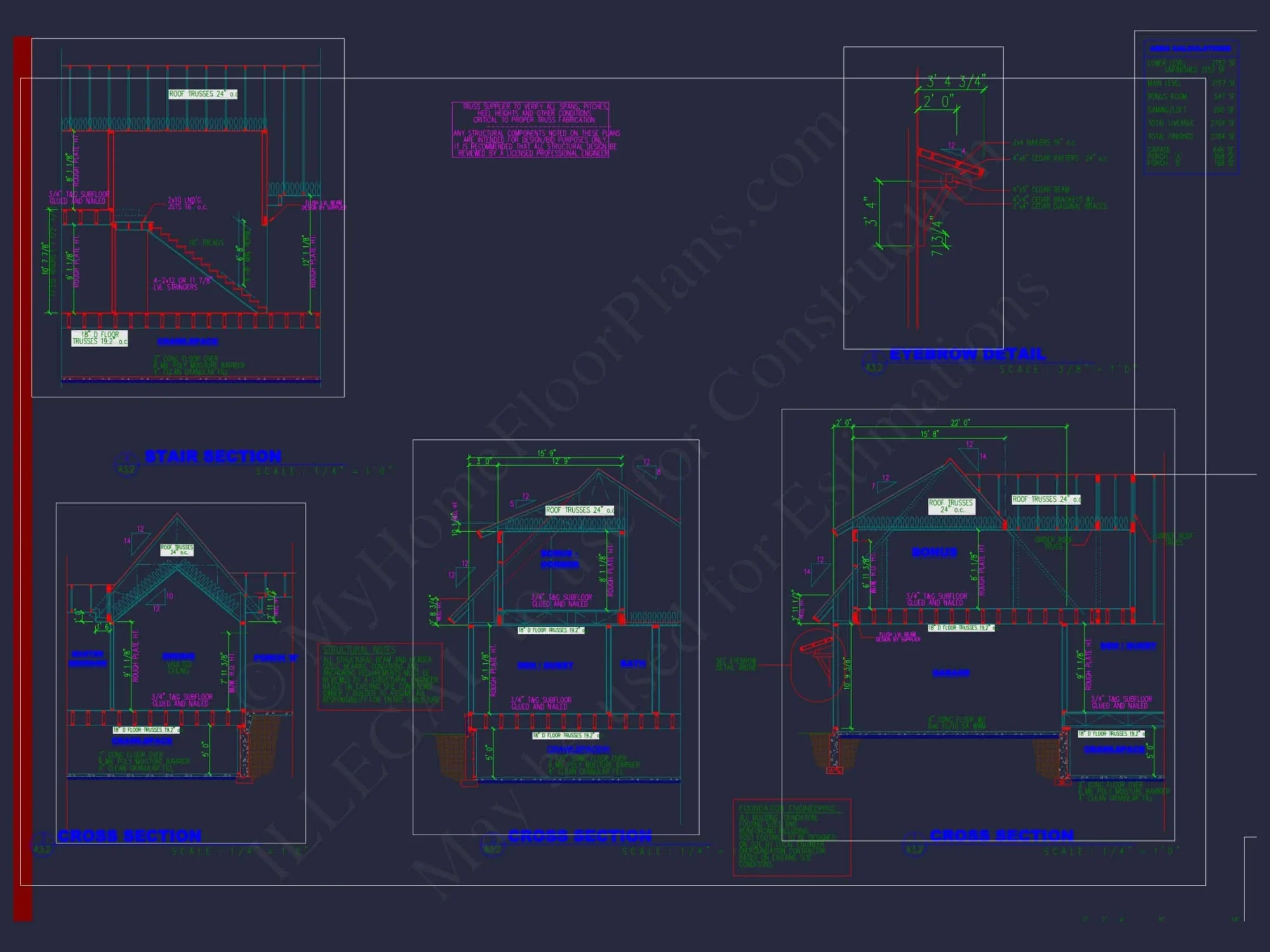 house Designs: 1.5-Story Craftsman Blueprint with Open Floor Plan