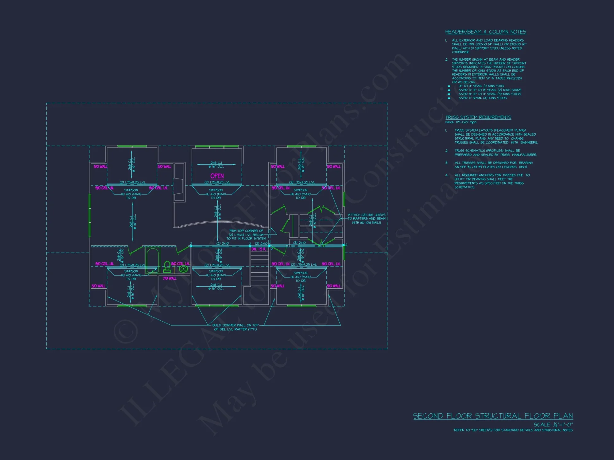 Traditional Craftsman house Plan - Detailed Floor Plan and CAD Design