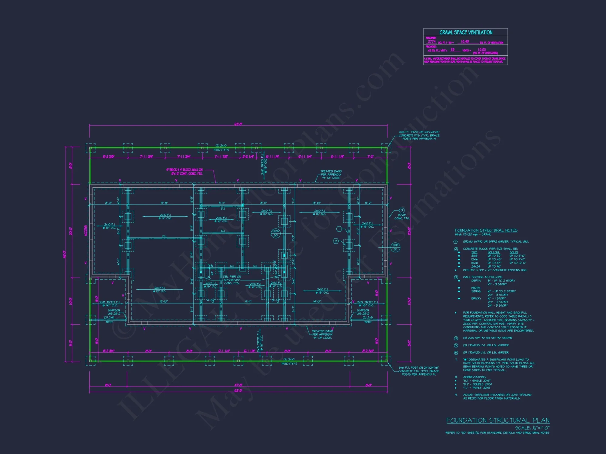 Traditional Craftsman house Plan - Detailed Floor Plan and CAD Design