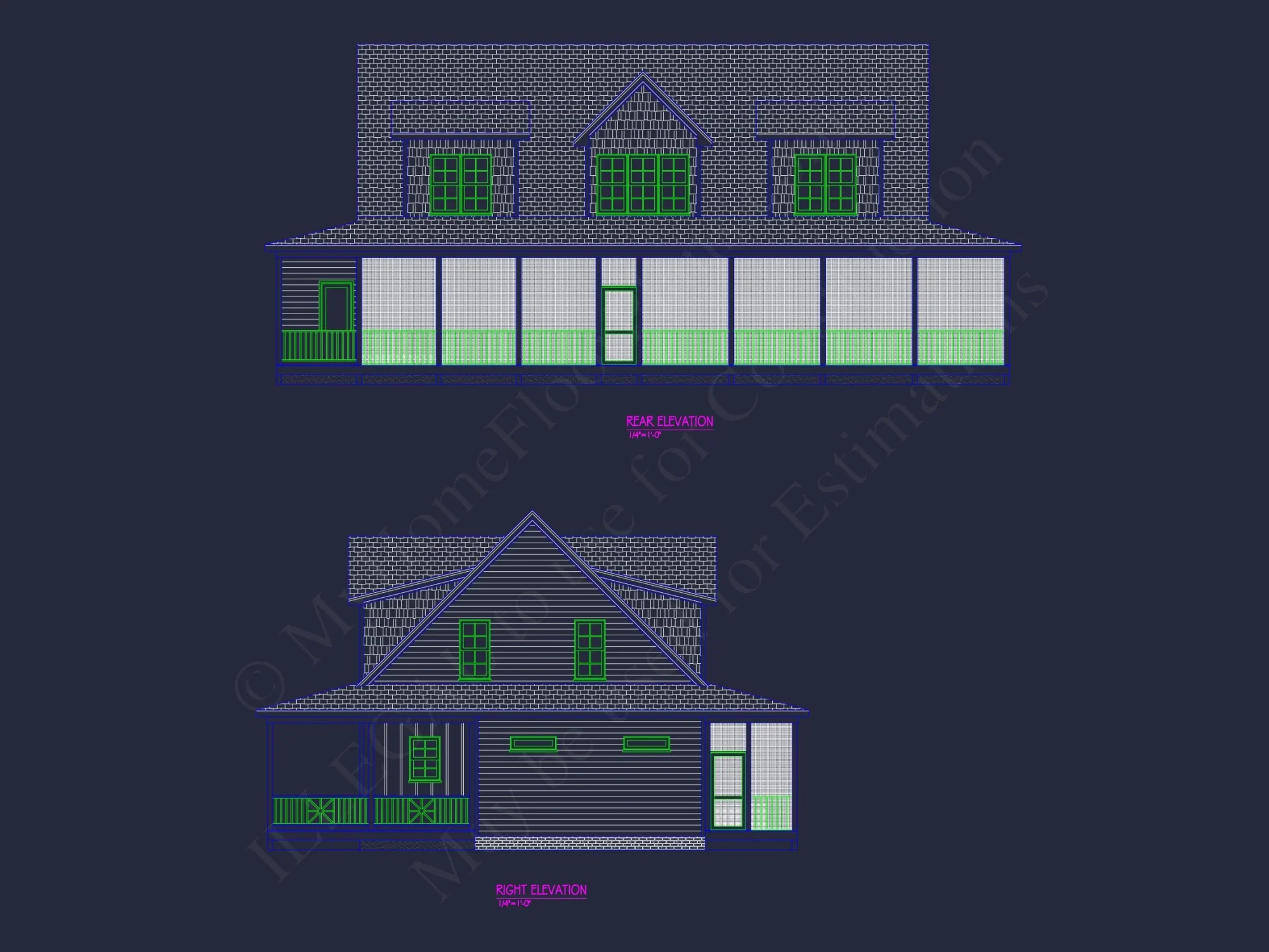 Traditional Craftsman house Plan - Detailed Floor Plan and CAD Design
