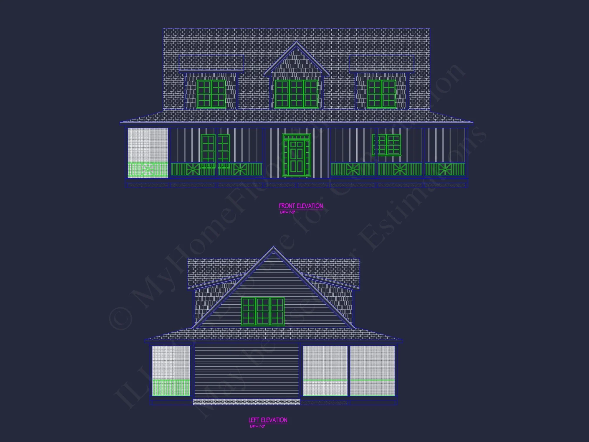 Traditional Craftsman house Plan - Detailed Floor Plan and CAD Design