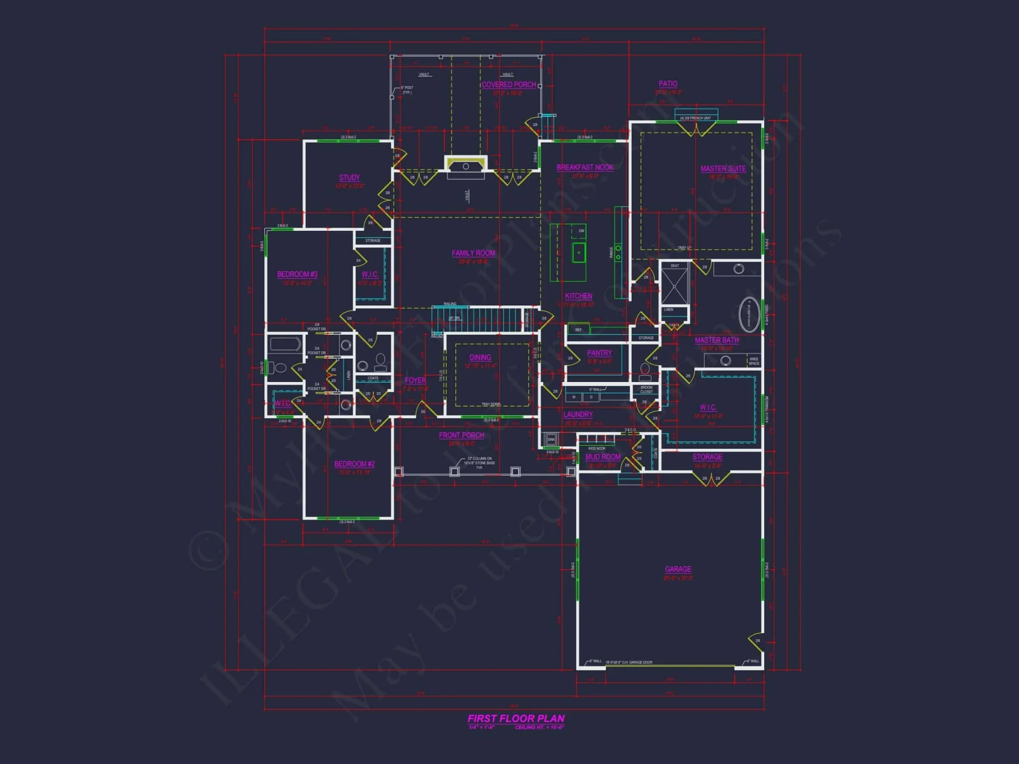 Spacious house Plan with Floor Plan & CAD Architecture Designs