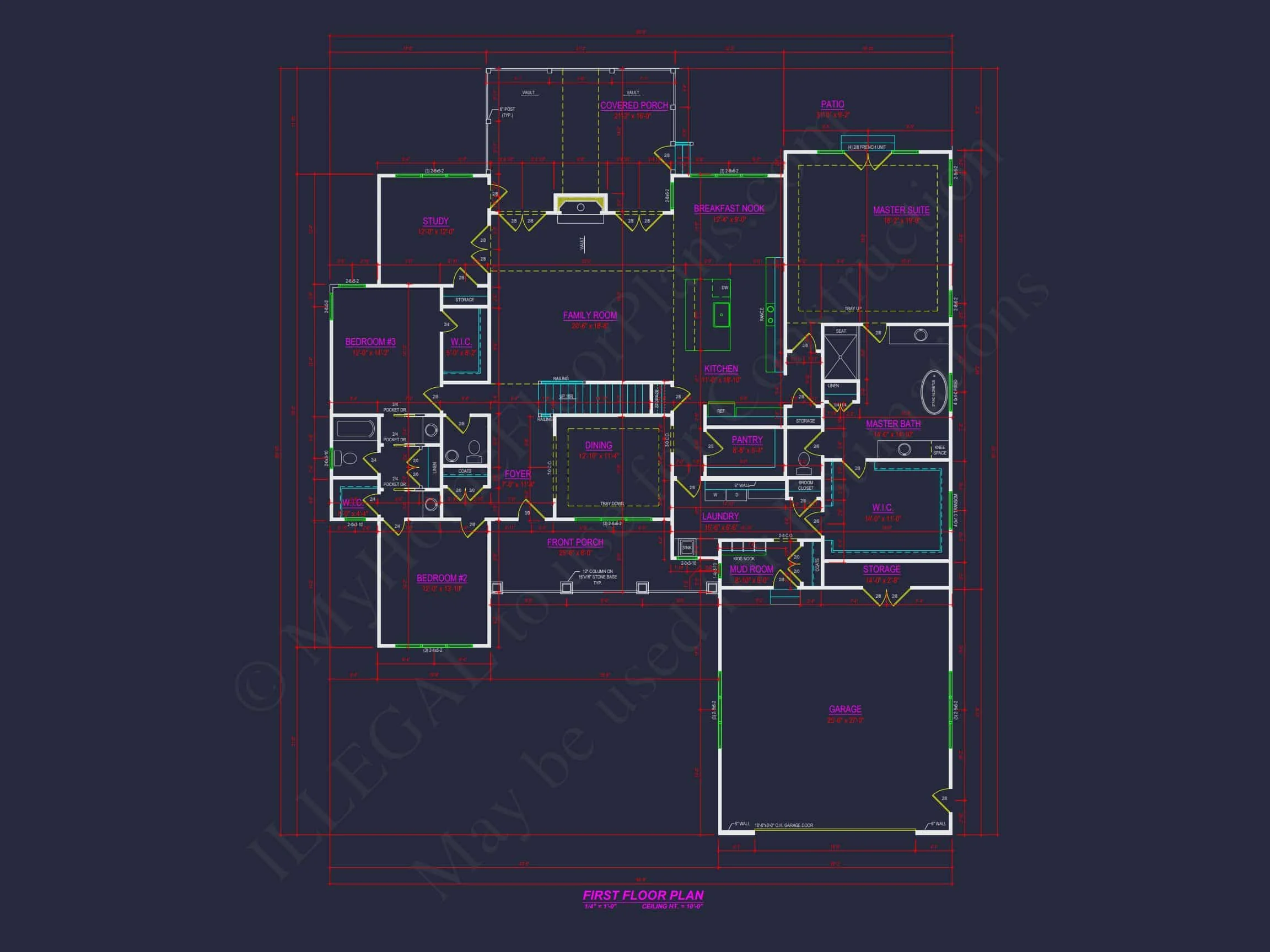 Spacious house Plan with Floor Plan & CAD Architecture Designs
