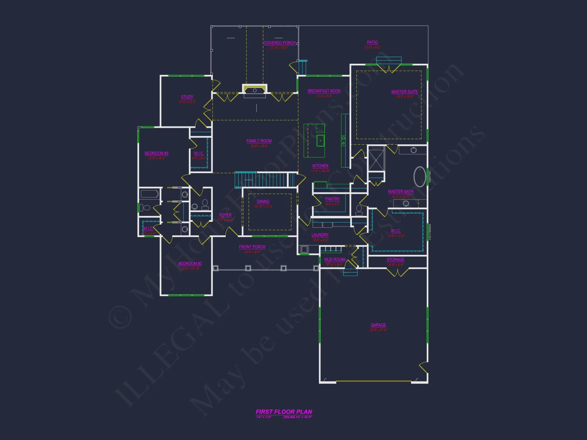 Spacious house Plan with Floor Plan & CAD Architecture Designs