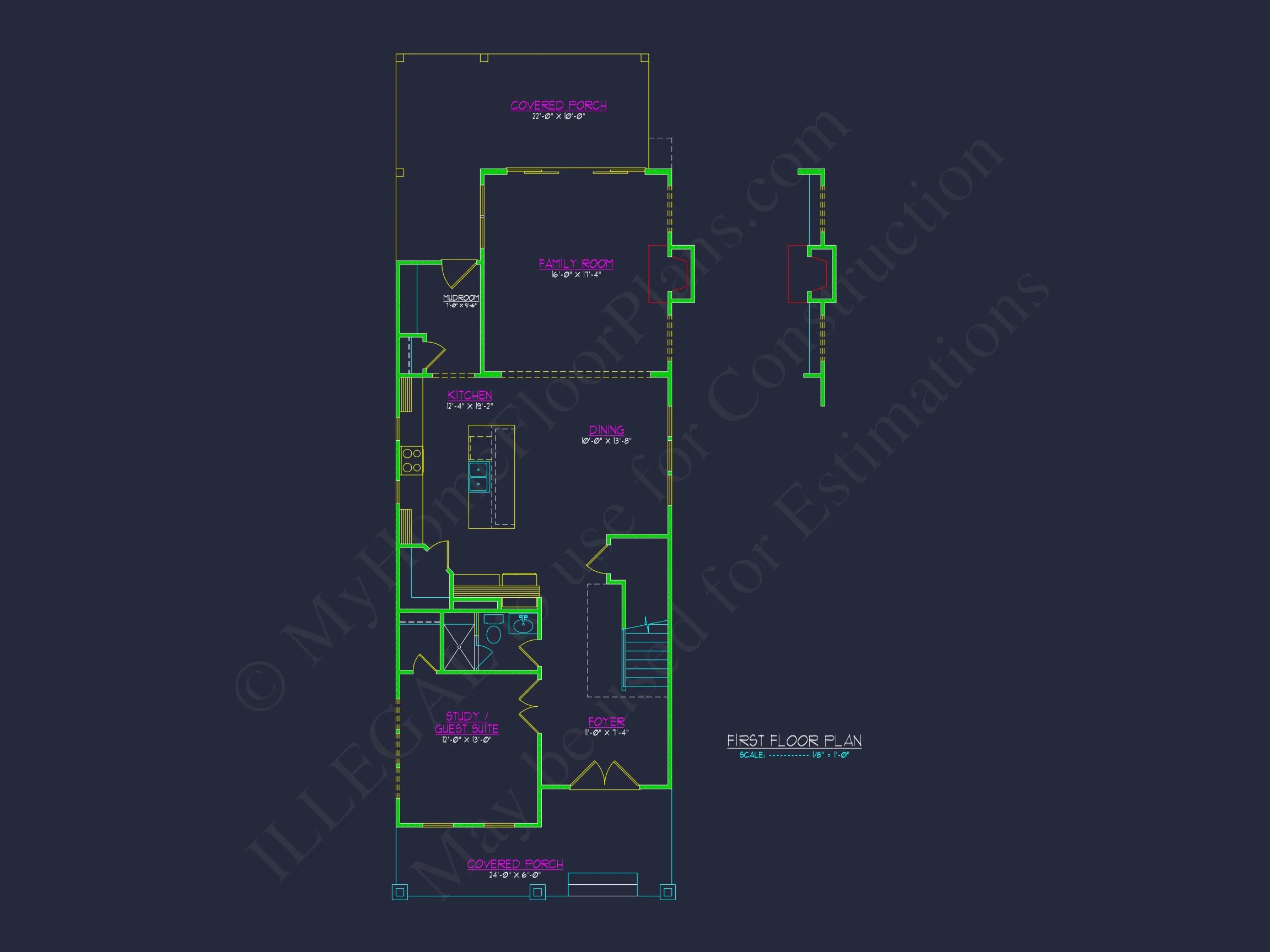 19-1745 HOUSE PLAN - Modern Craftsman House Plan with 2 Floors and Unique Features 3 Modern Craftsman house Plan with 2 Floors and Unique Features