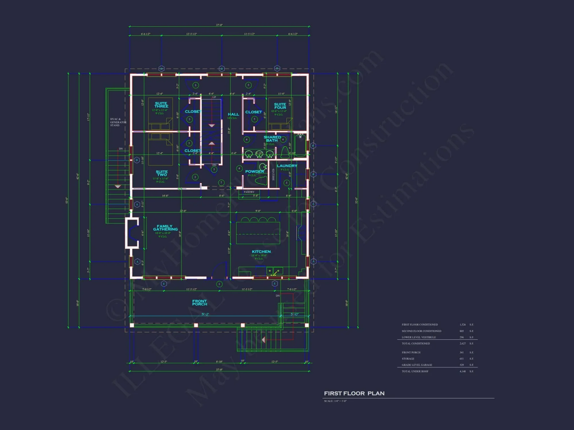 Elegant house Plan with 4 Bedrooms, 2 Floors, and Coastal Designs