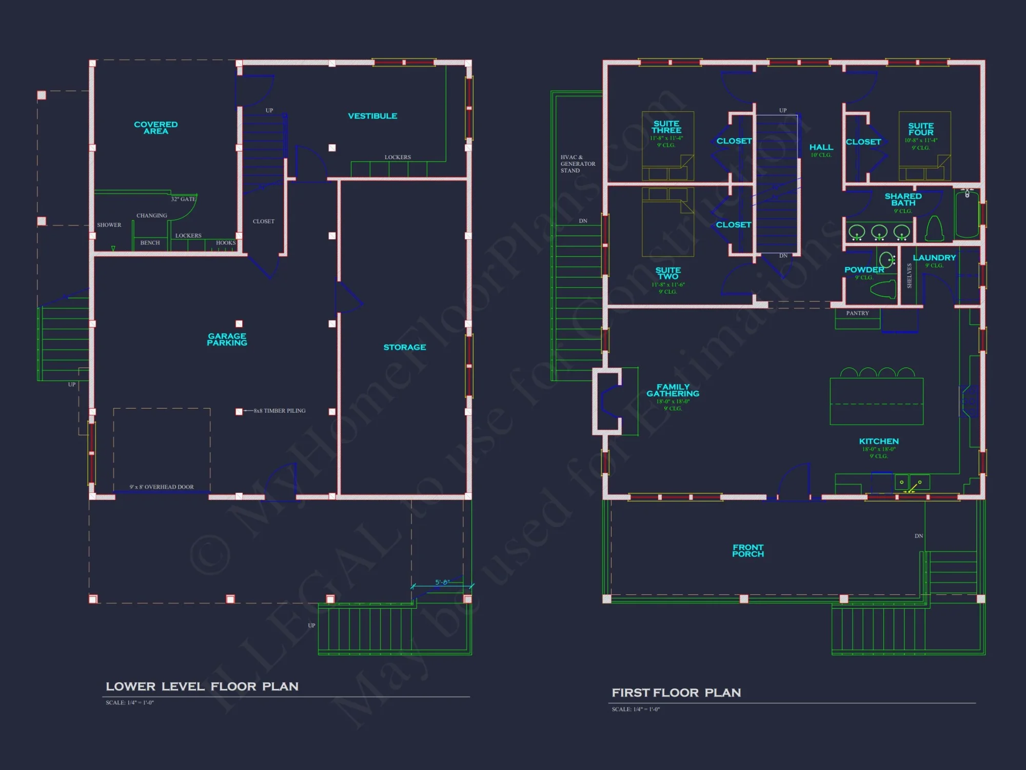 Elegant house Plan with 4 Bedrooms, 2 Floors, and Coastal Designs