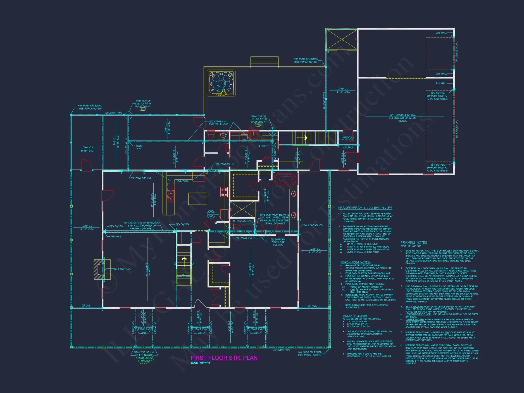 Traditional house Plan with 2 Floors, 3 Bedrooms, and CAD Designs