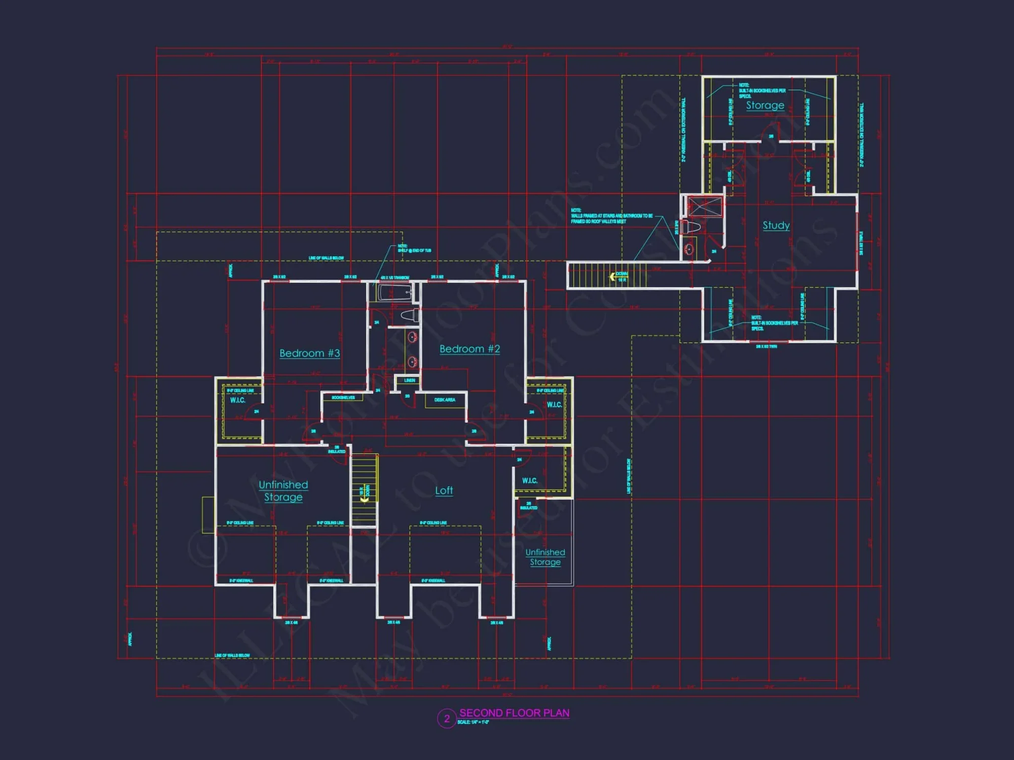 Traditional house Plan with 2 Floors, 3 Bedrooms, and CAD Designs