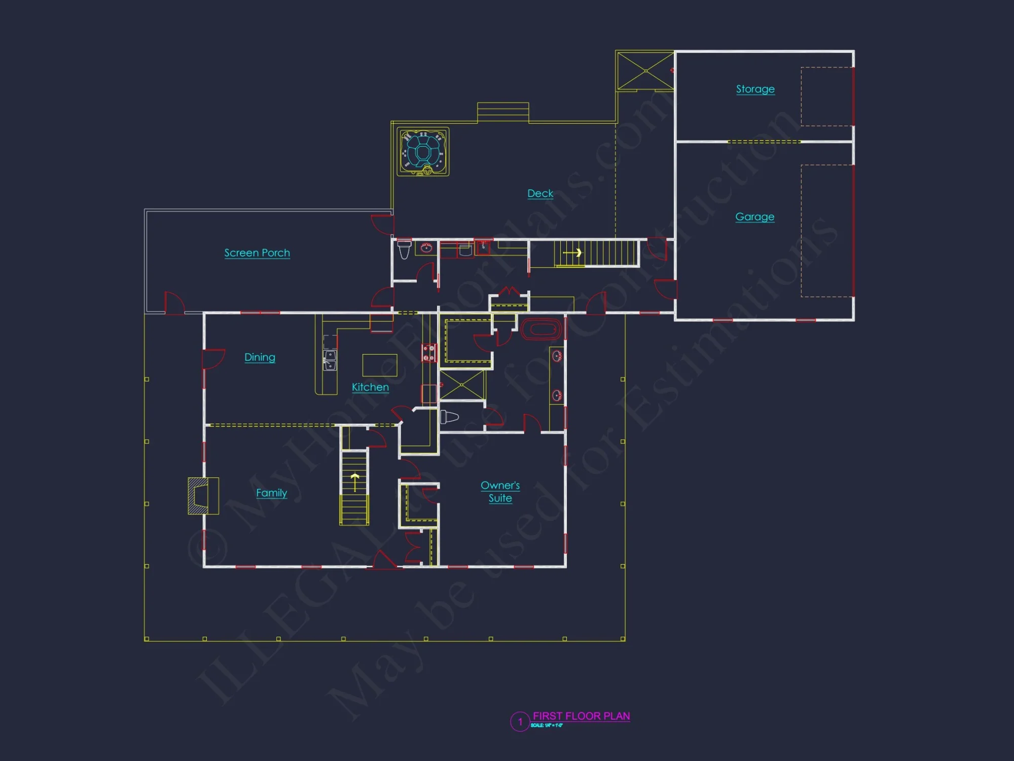 Traditional house Plan with 2 Floors, 3 Bedrooms, and CAD Designs