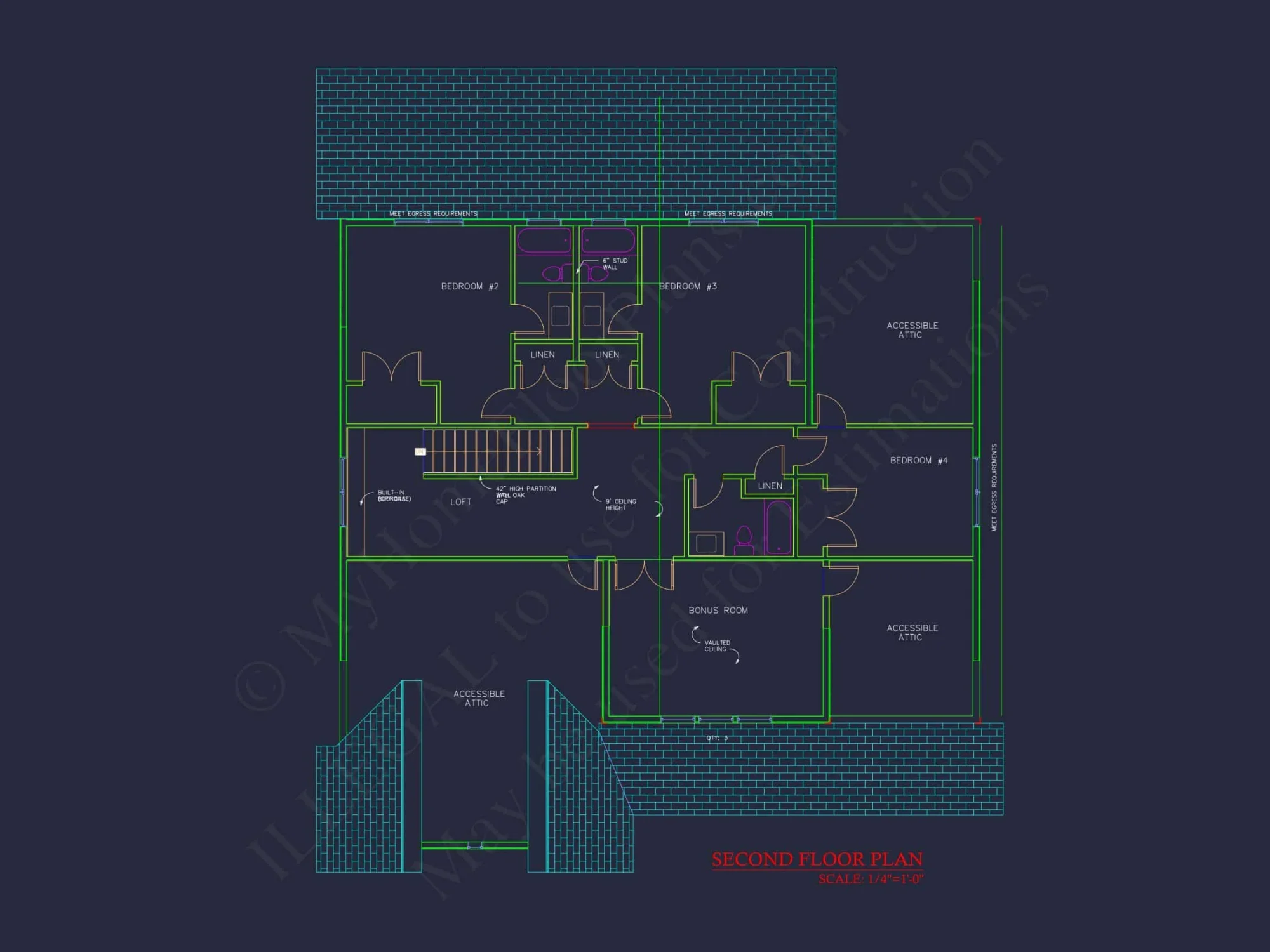 Beautiful house Floor Plan with CAD Designs and Blueprint