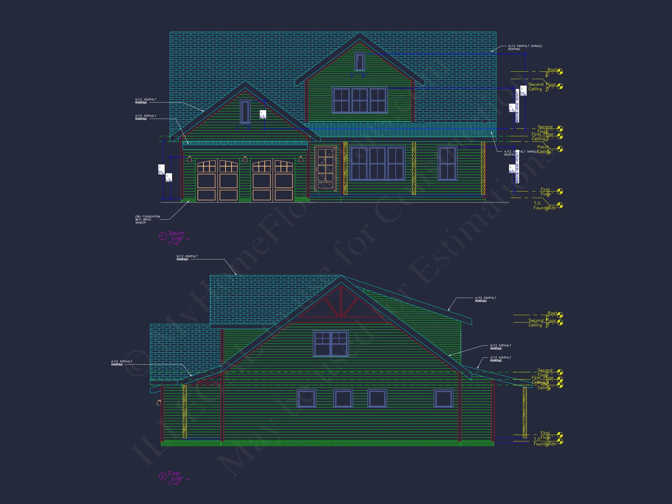 19-1694 HOUSE PLAN - Beautiful House Floor Plan with CAD Designs and Blueprint 2 Beautiful house Floor Plan with CAD Designs and Blueprint