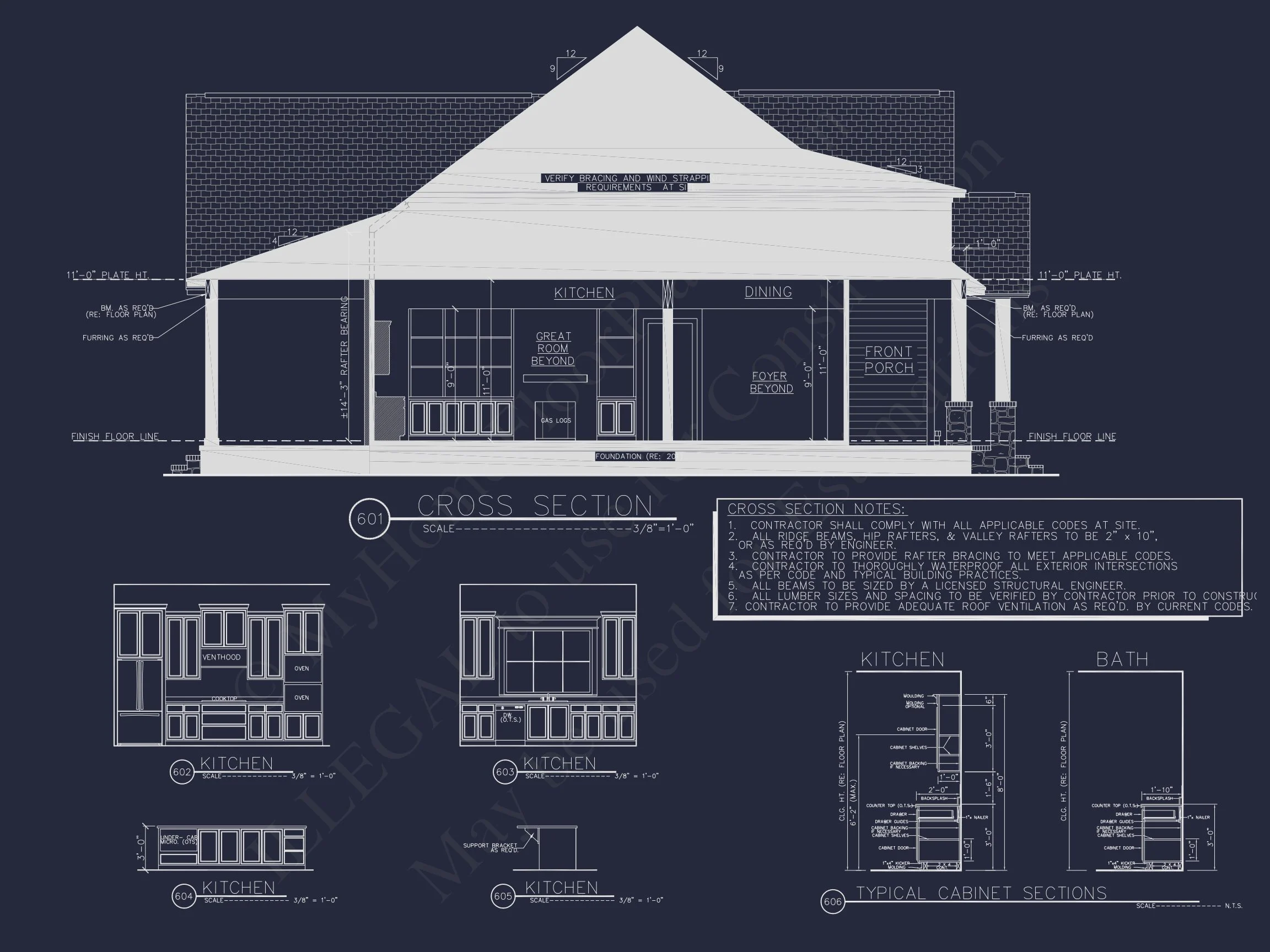 Traditional Craftsman house Plan with Bonus Room and Vaulted Ceilings