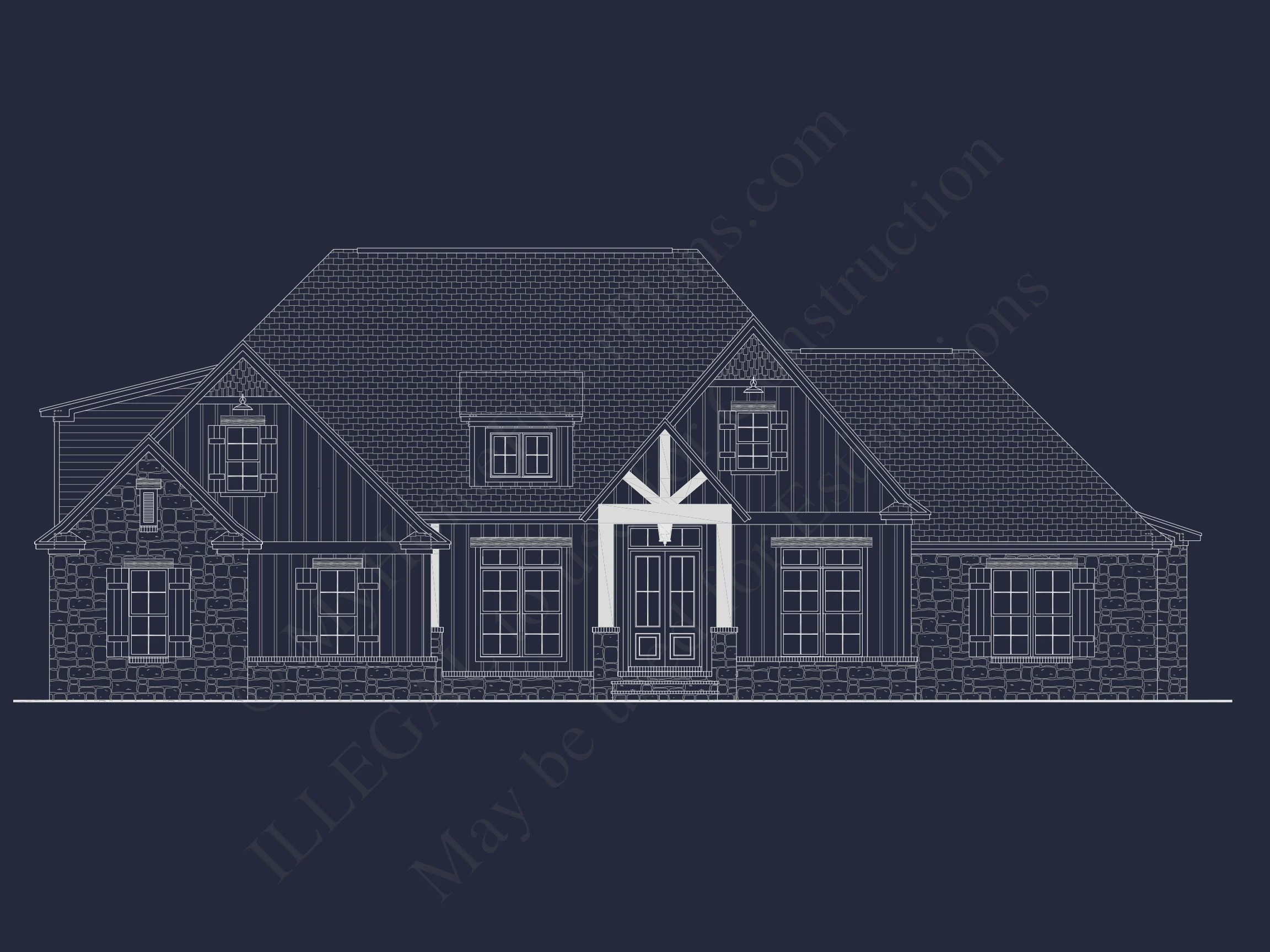 Traditional Craftsman house Plan with Bonus Room and Vaulted Ceilings