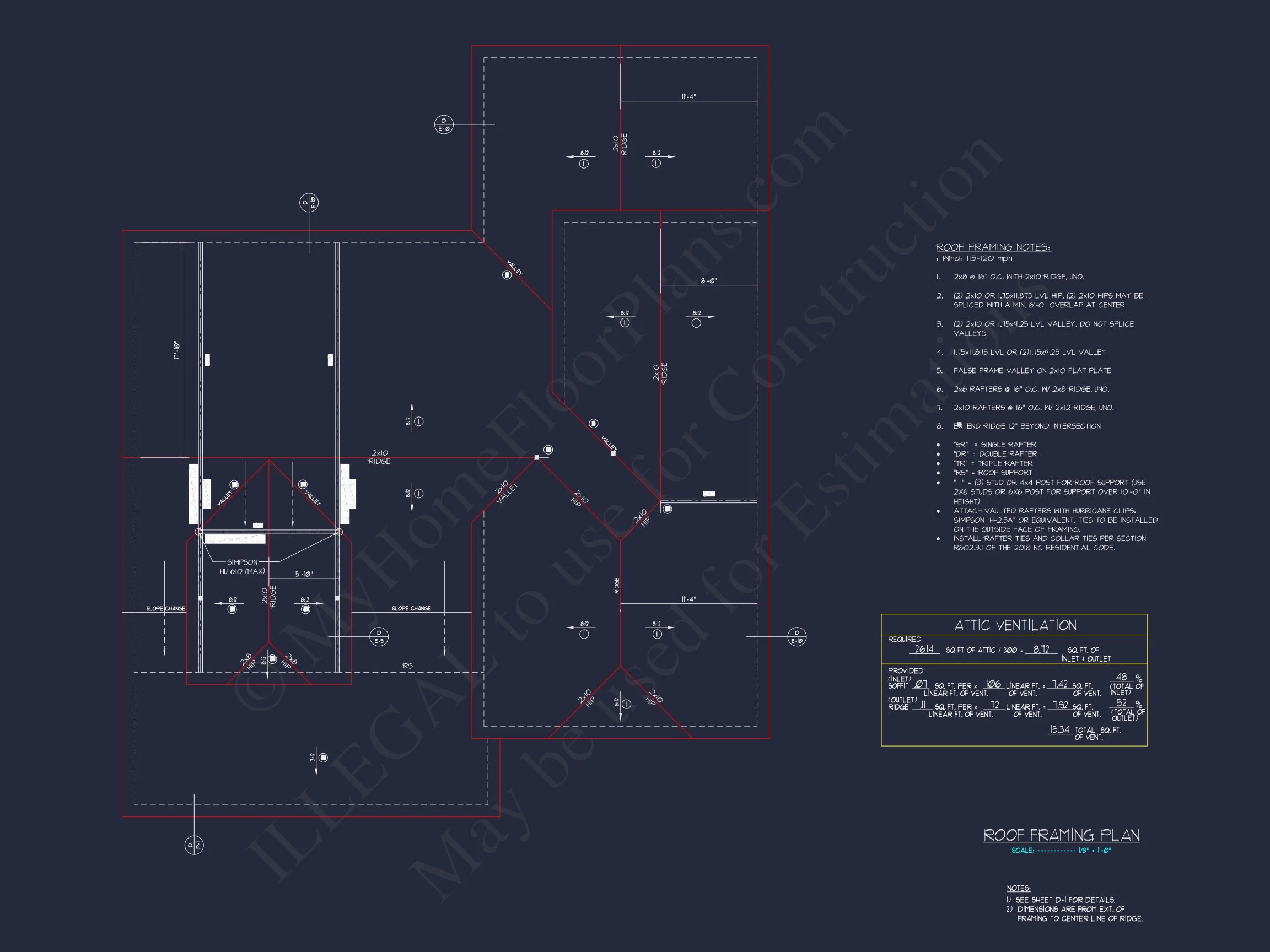 Modern Craftsman house Plan with Detailed CAD Blueprints