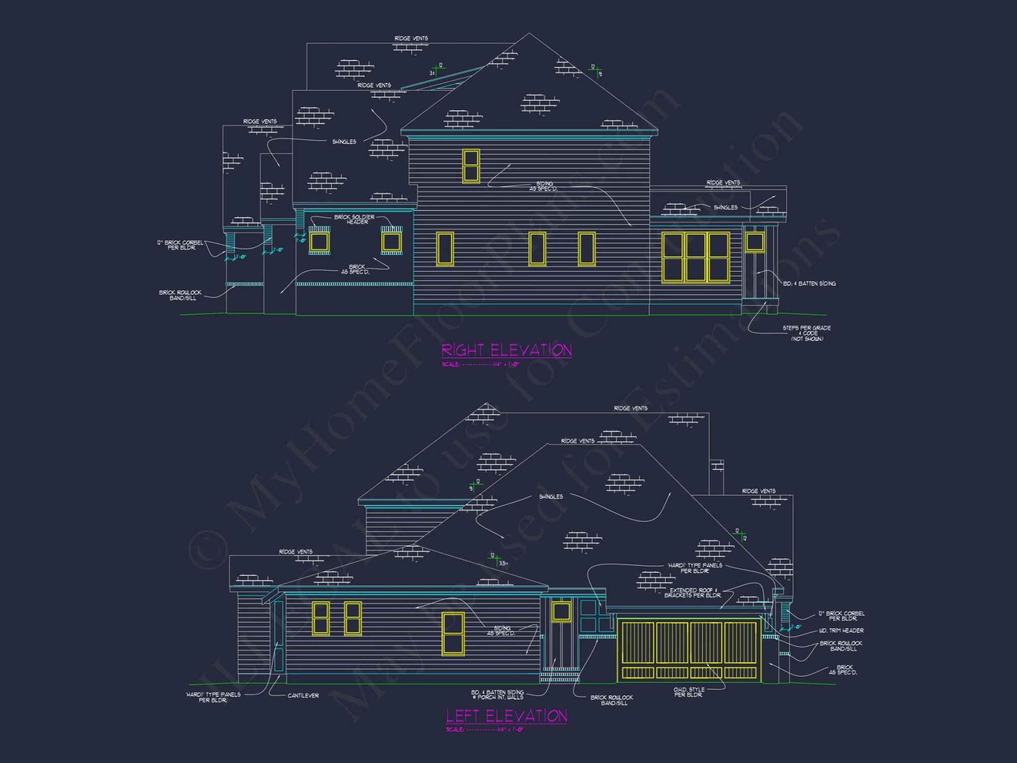 Charming 2-Story house Plan with Spacious Floor Plan and Modern Designs