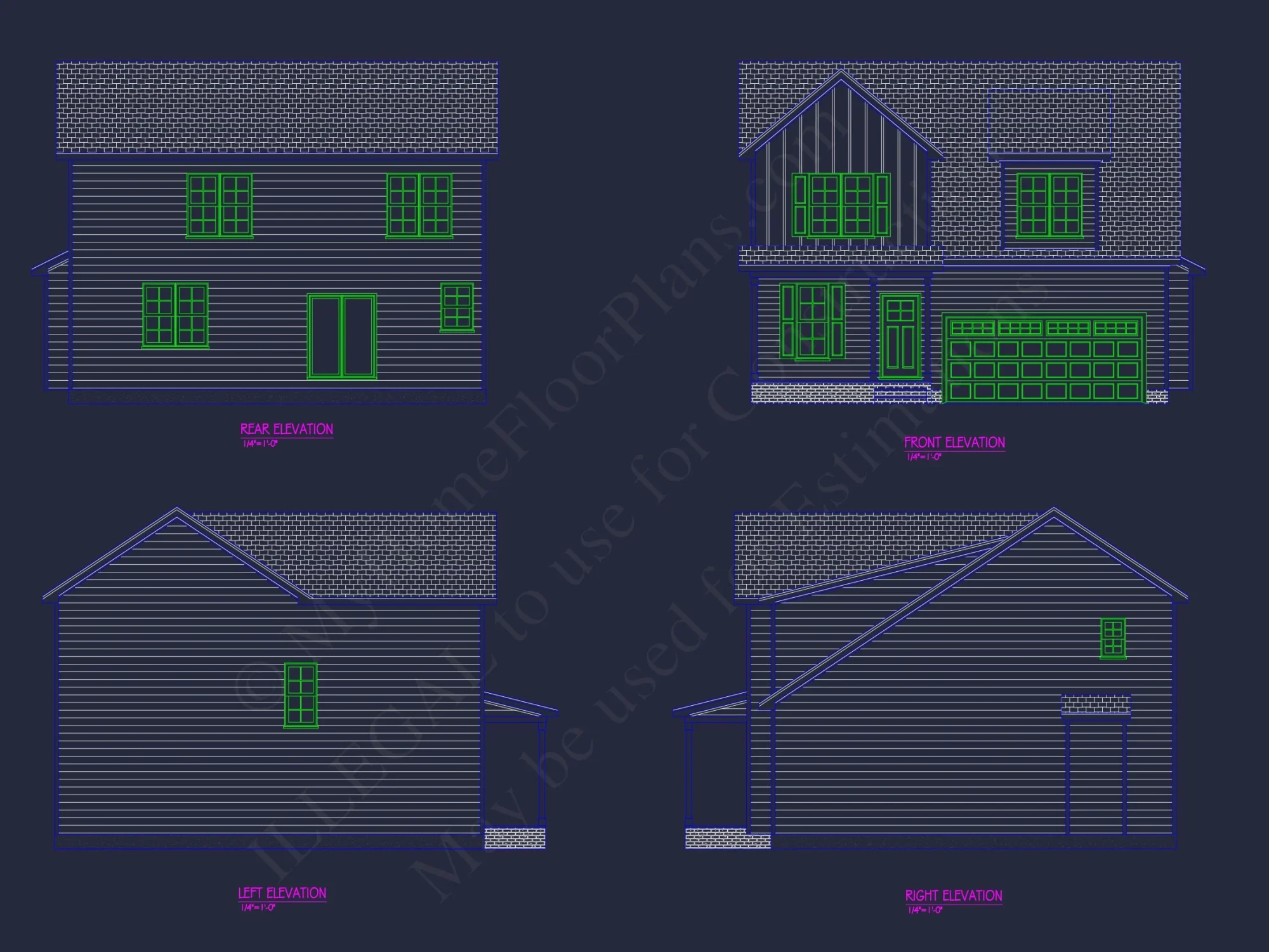 Elegant Traditional house Plan with Complete Blueprint Designs