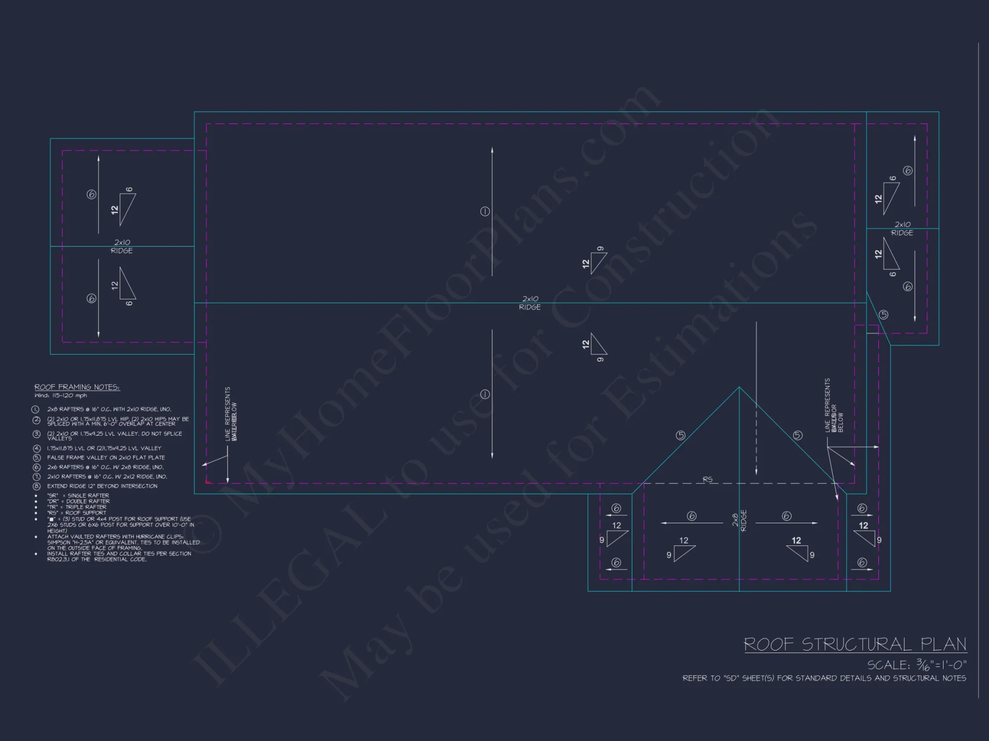 Modern Craftsman house Plan with Detailed Floor Designs