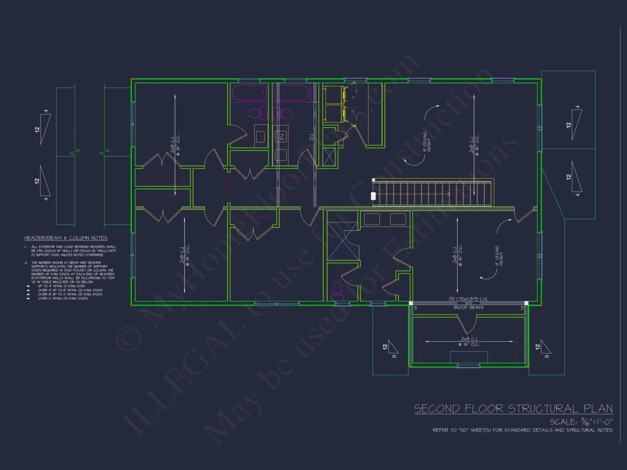 Modern Craftsman house Plan with Detailed Floor Designs