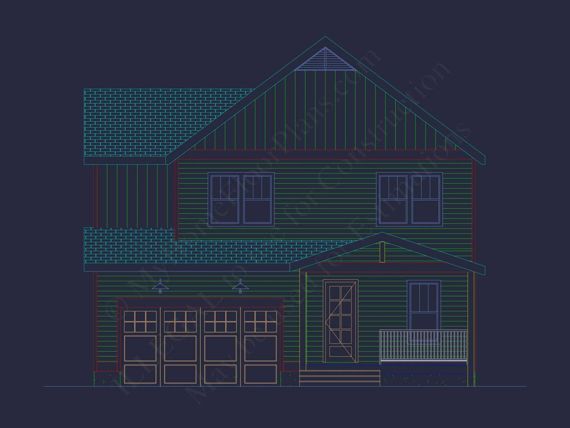 Modern Craftsman house Plan with Detailed Floor Designs