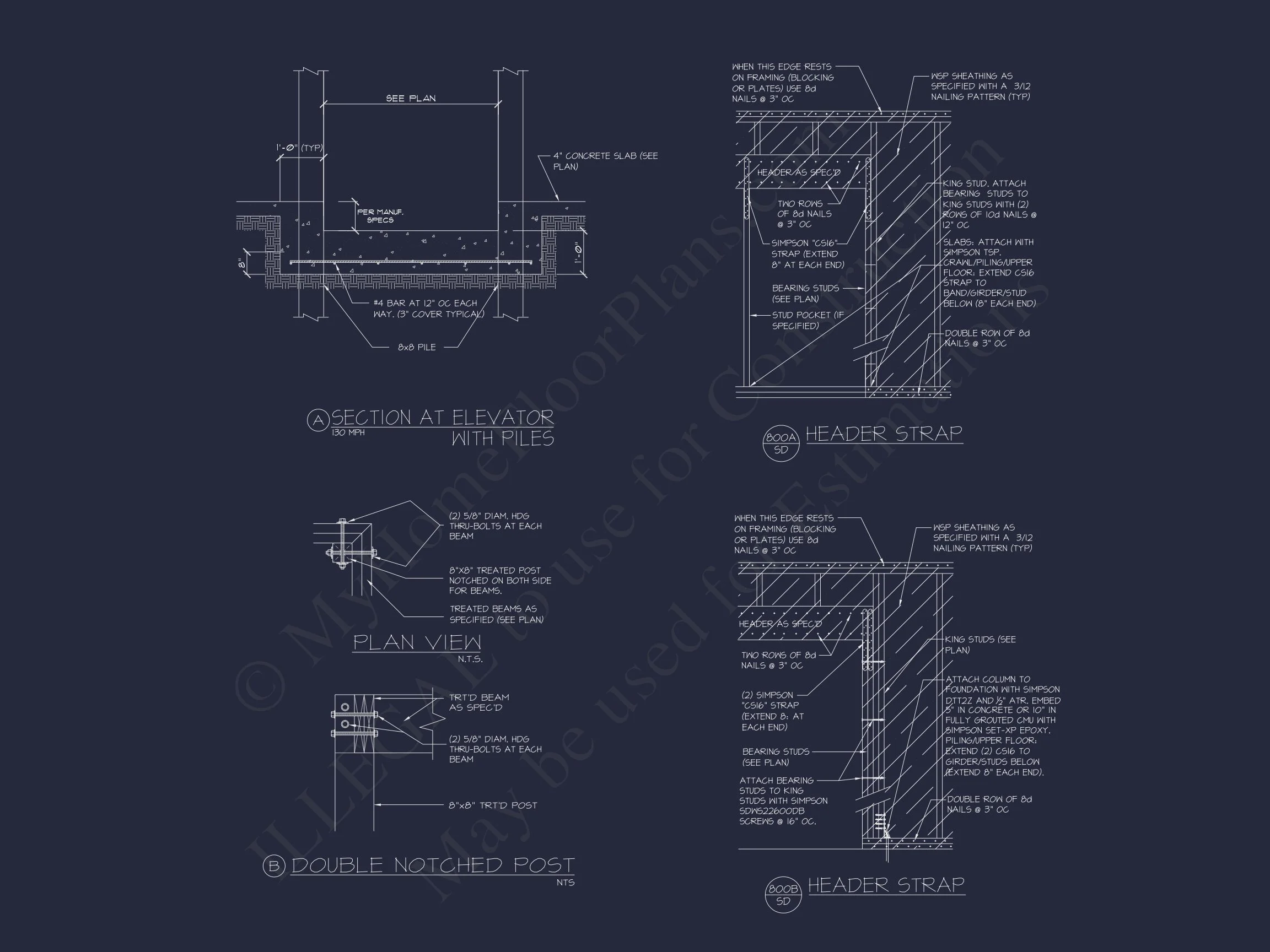 19-1461 HOUSE PLAN - Modern Coastal House Plan with 3 Floors & CAD Designs 21 Modern Coastal house Plan with 3 Floors & CAD Designs