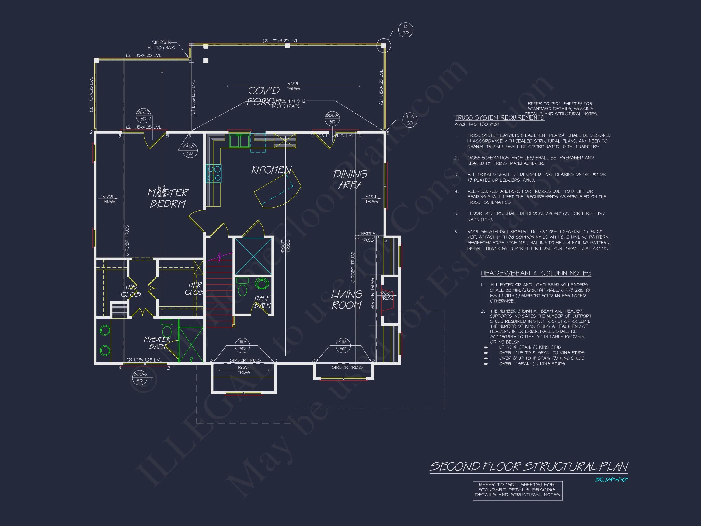 19-1461 HOUSE PLAN - Modern Coastal House Plan with 3 Floors & CAD Designs 18 Modern Coastal house Plan with 3 Floors & CAD Designs