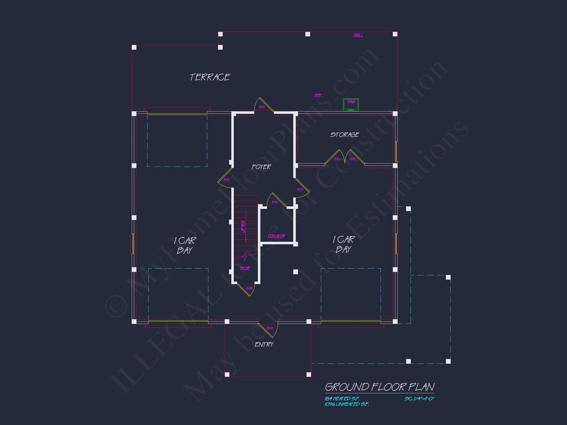 19-1461 HOUSE PLAN - Modern Coastal House Plan with 3 Floors & CAD Designs 9 Modern Coastal house Plan with 3 Floors & CAD Designs