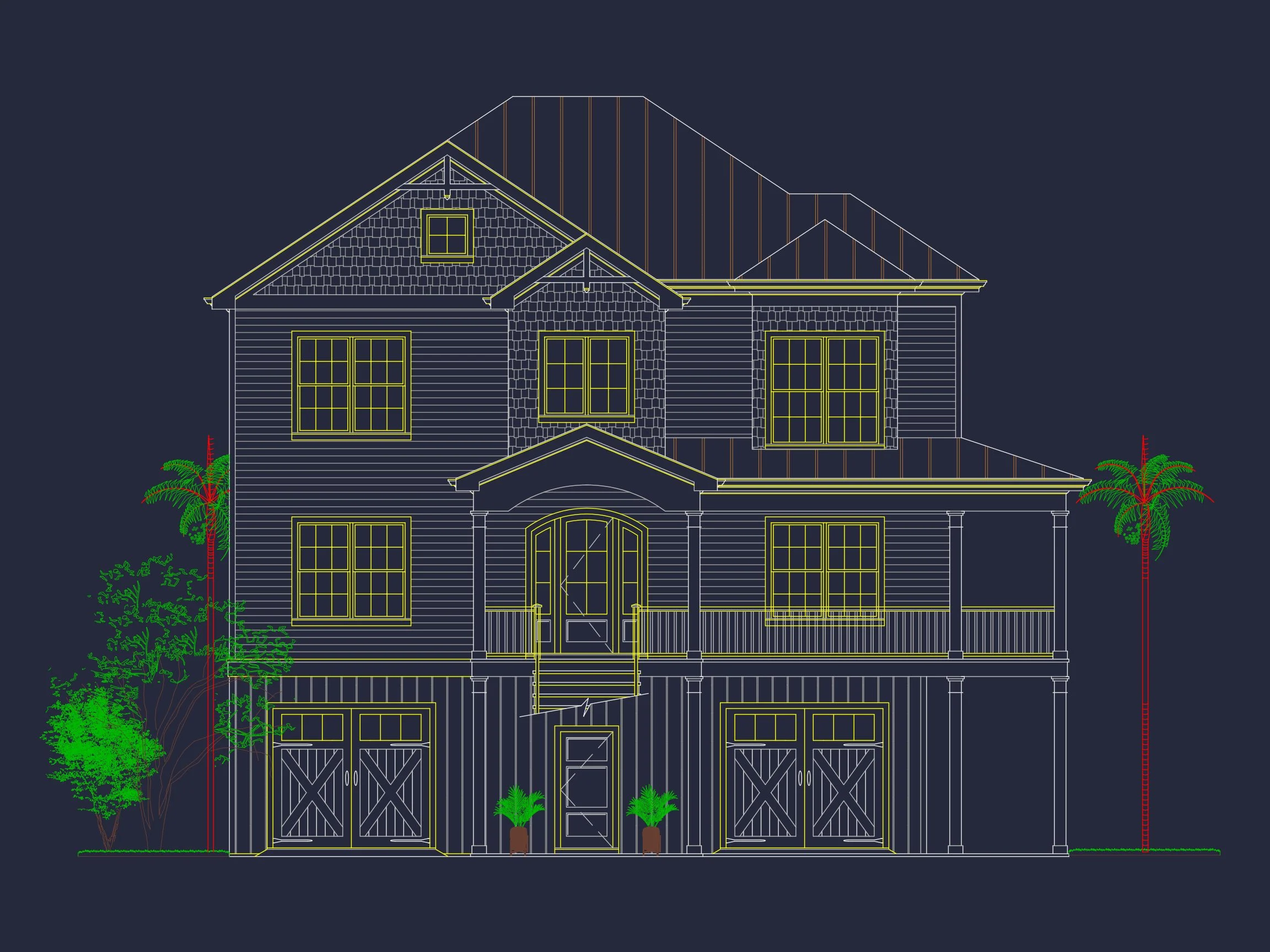 19-1461 HOUSE PLAN - Modern Coastal House Plan with 3 Floors & CAD Designs 4 Modern Coastal house Plan with 3 Floors & CAD Designs