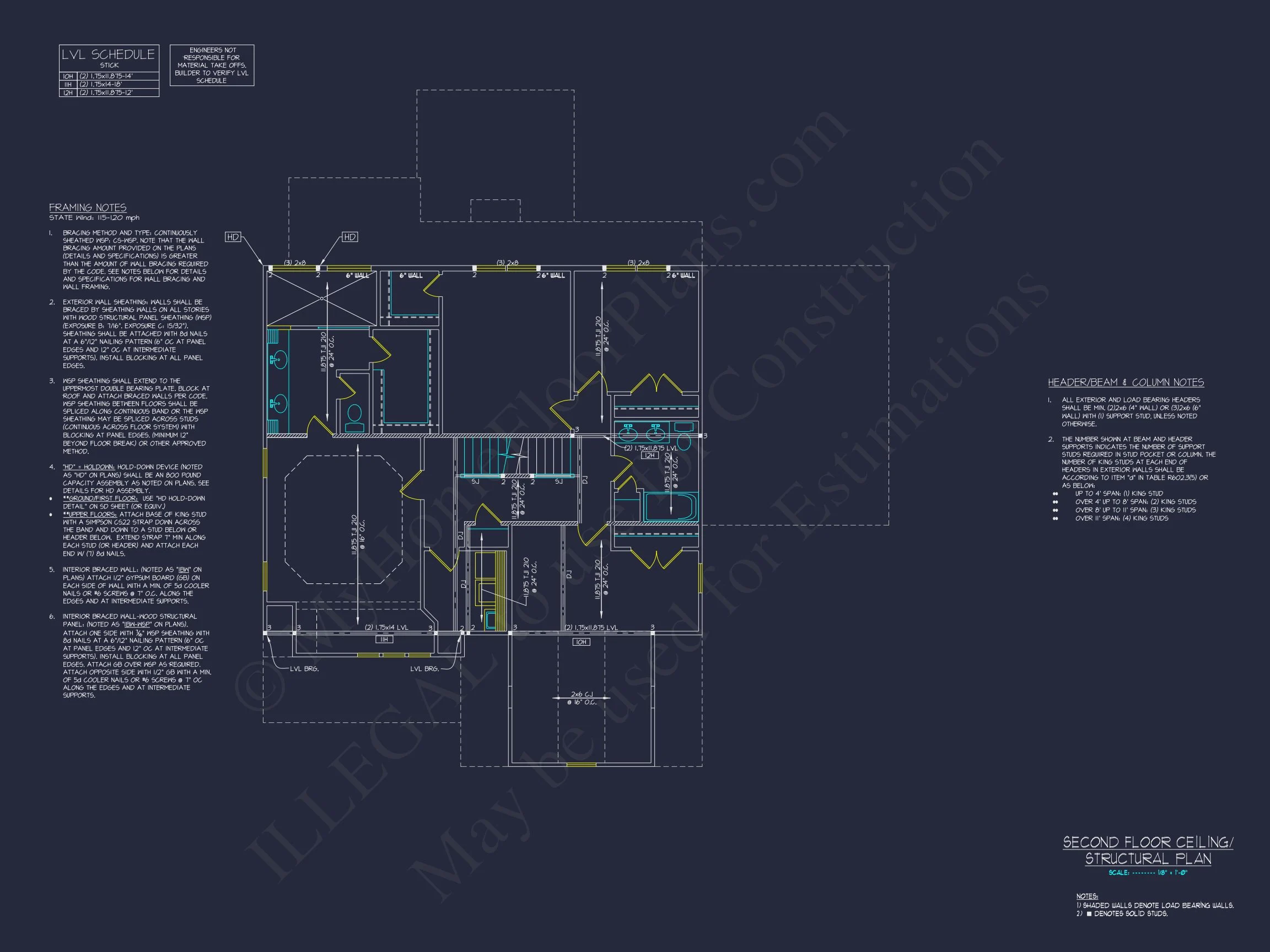 Modern Craftsman house Plan: 2-Story Floor Plan with CAD Designs