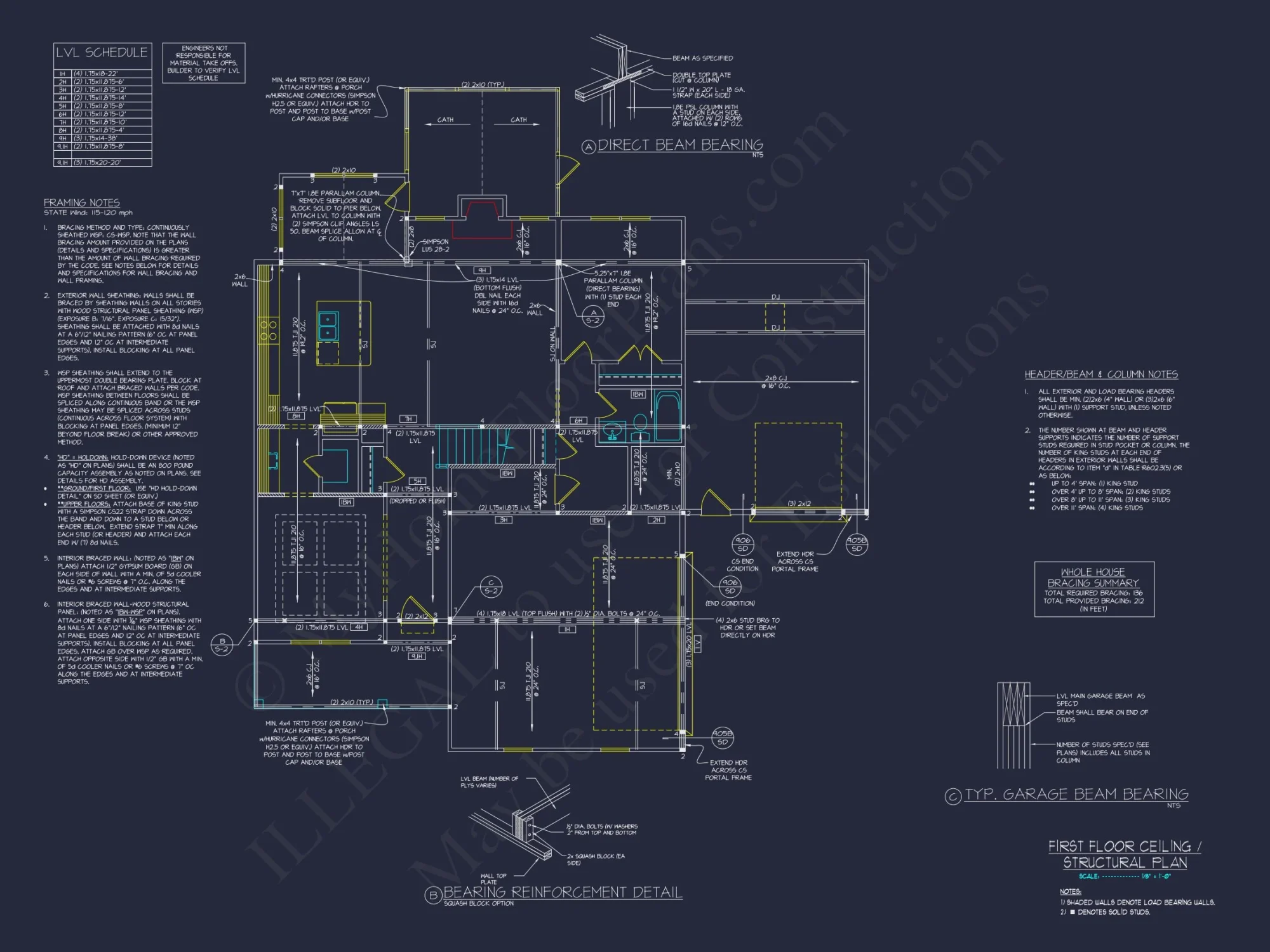 Modern Craftsman house Plan: 2-Story Floor Plan with CAD Designs