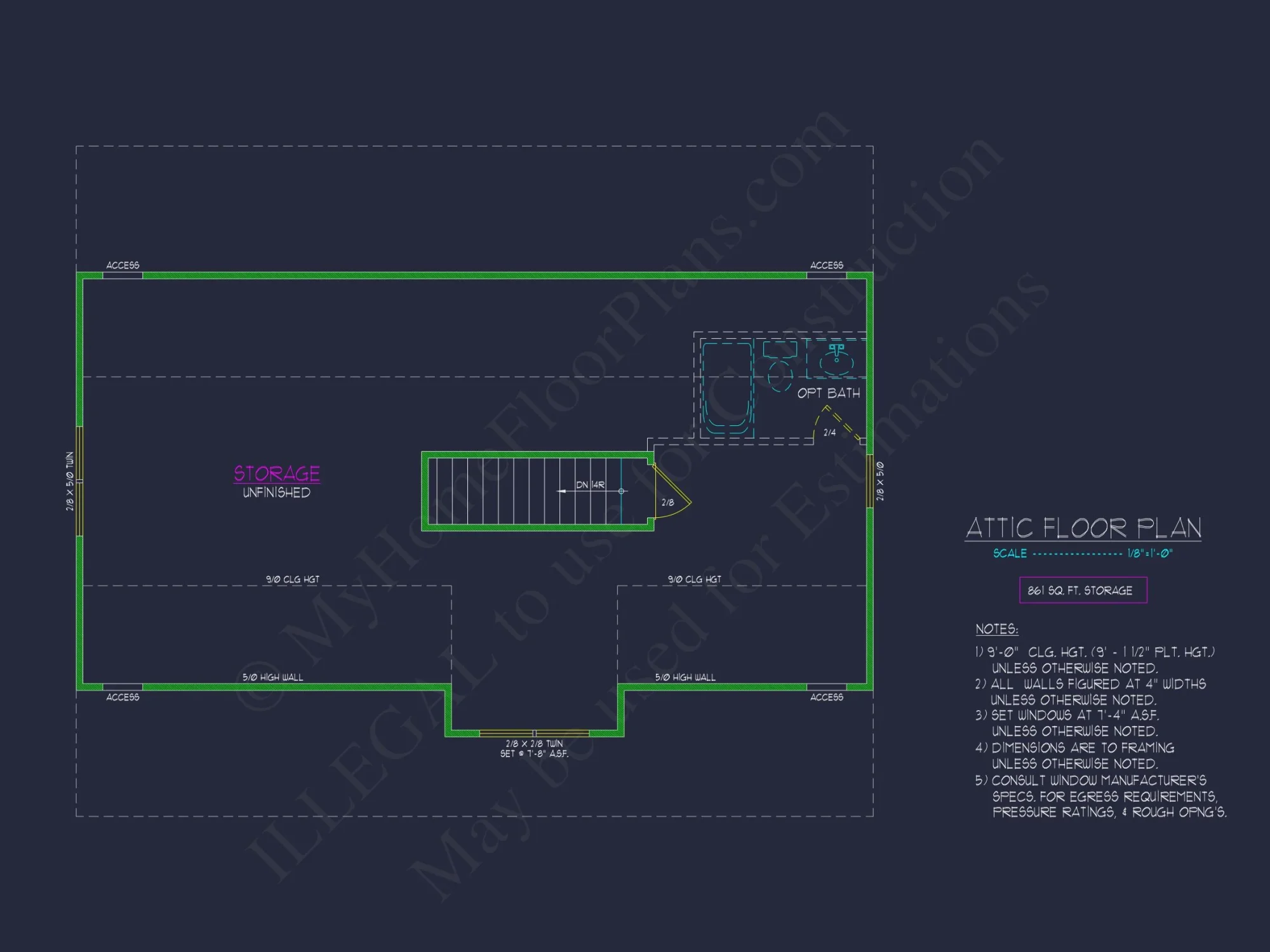 Modern Craftsman house Plan: 2-Story Floor Plan with CAD Designs