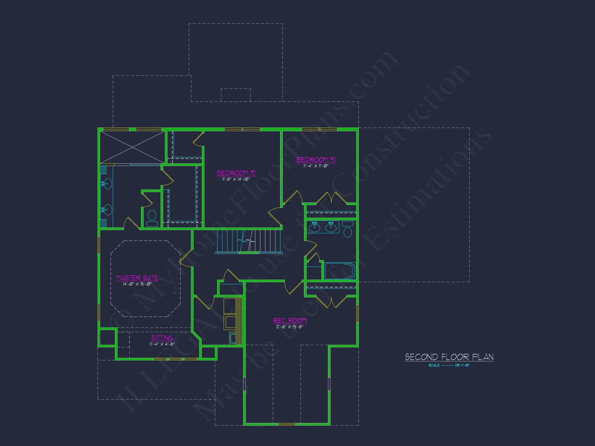 Modern Craftsman house Plan: 2-Story Floor Plan with CAD Designs