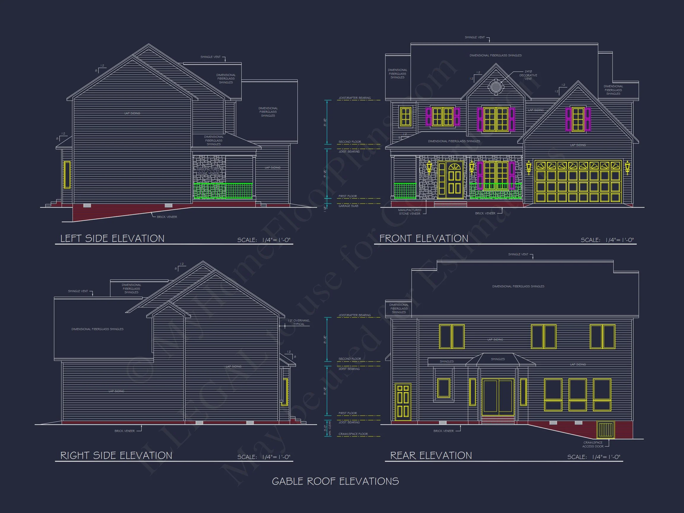 Beautiful house Floor Plan with CAD Designs and Architecture
