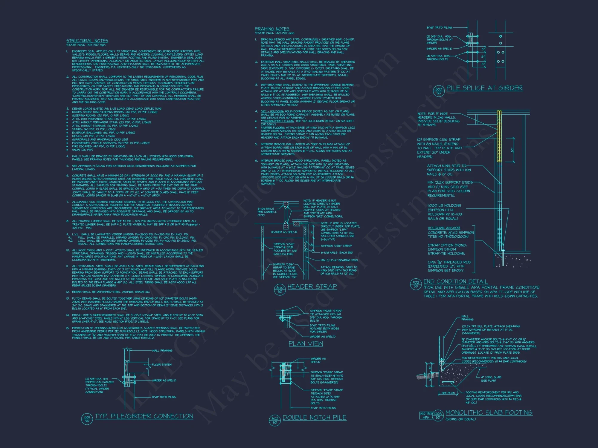 Modern Craftsman house Plan with 2 Floors and Detached Garage