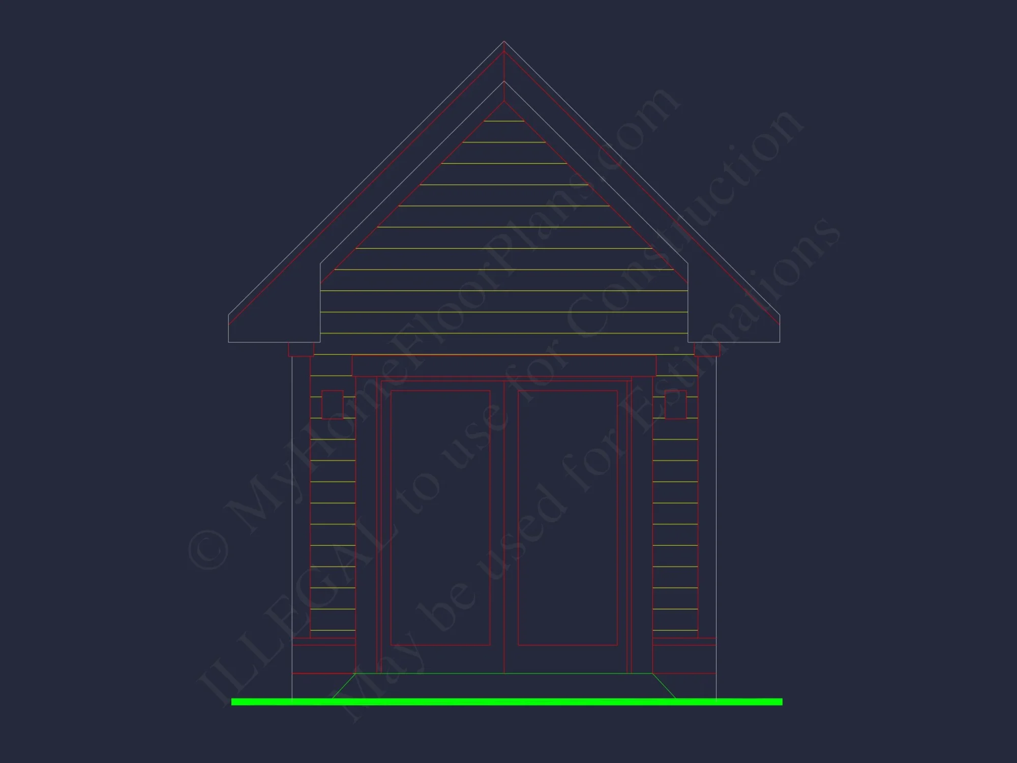 Modern Craftsman house Plan with 2 Floors and Detached Garage