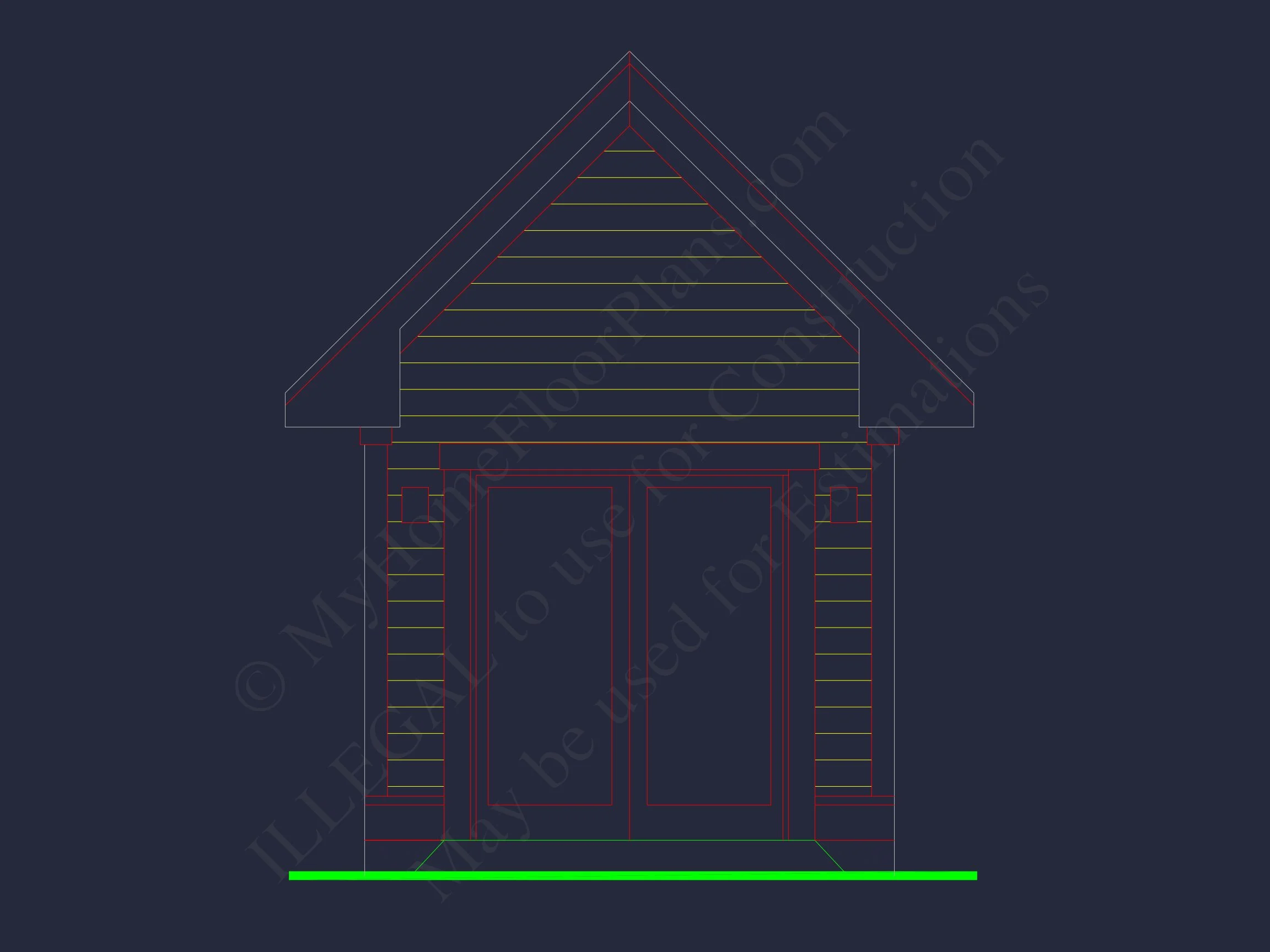 Modern Craftsman house Plan with 2 Floors and Detached Garage