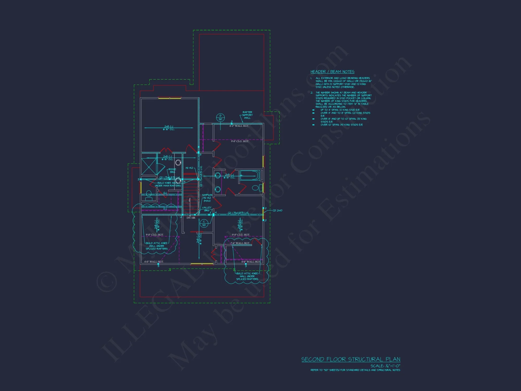 Modern Craftsman house Plan with 2 Floors and Detached Garage