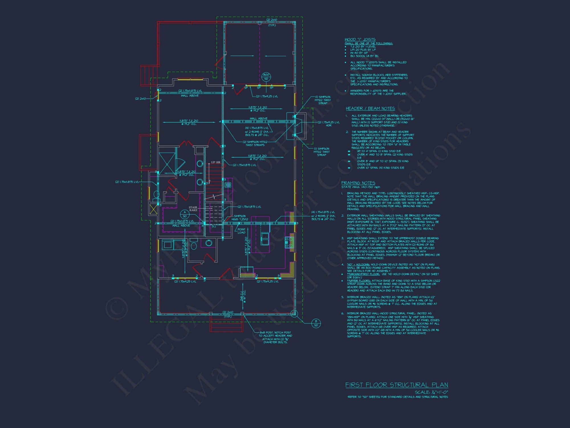 Modern Craftsman house Plan with 2 Floors and Detached Garage