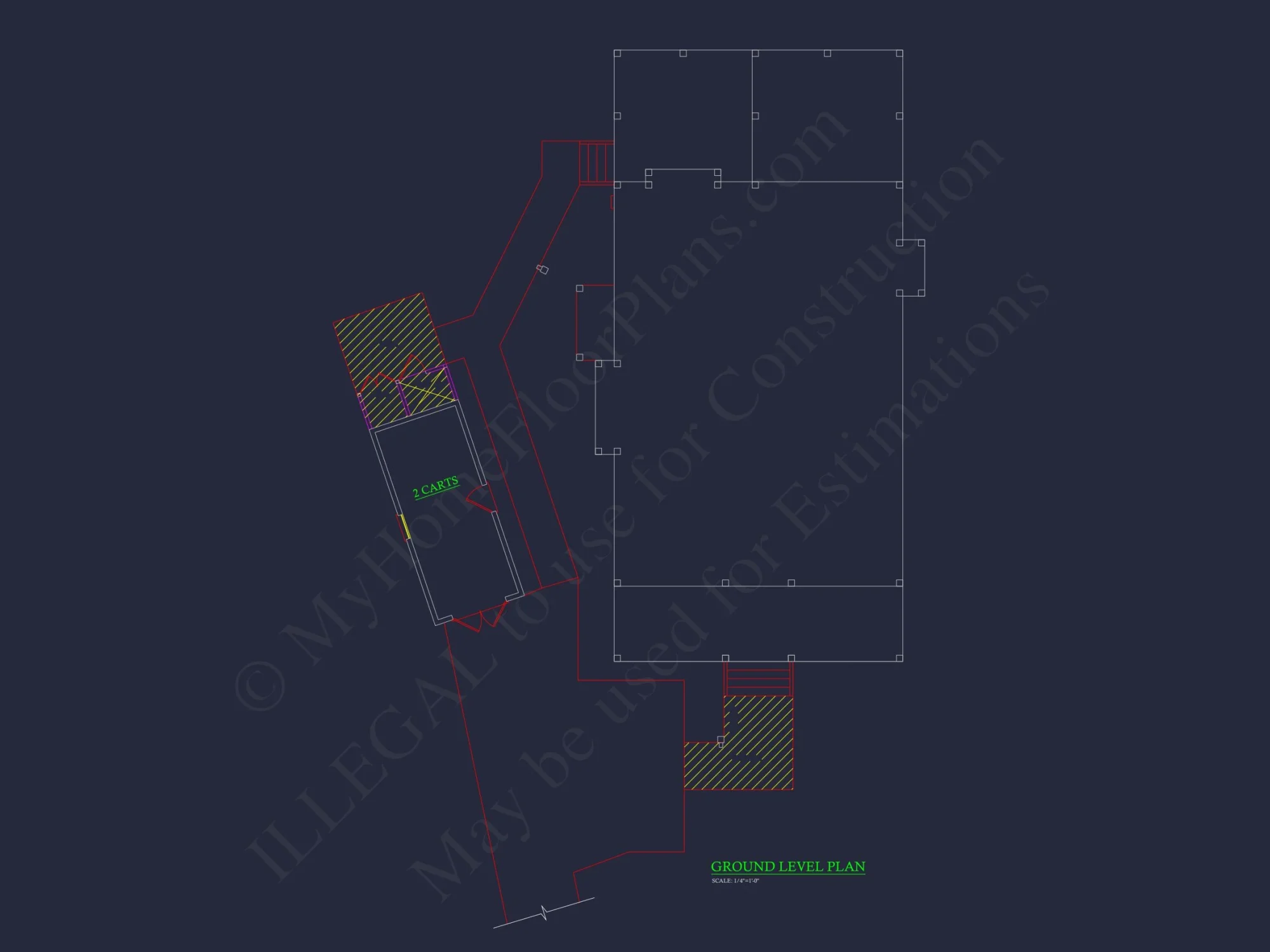 Modern Craftsman house Plan with 2 Floors and Detached Garage