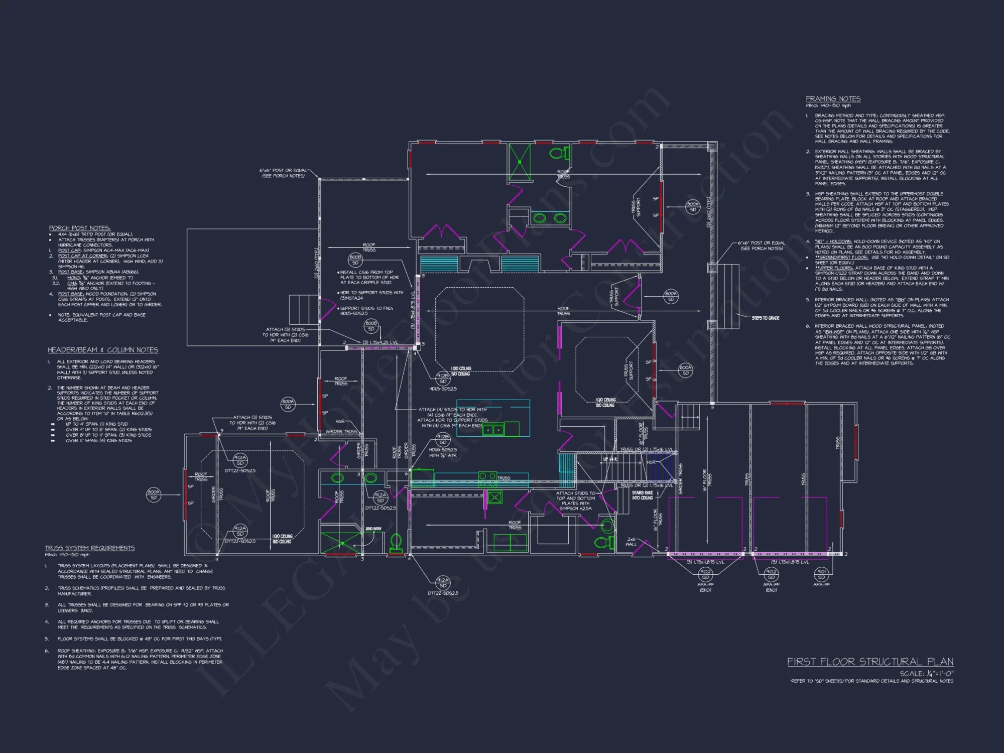 Modern house Plan with CAD Blueprints & Detailed Floor Designs