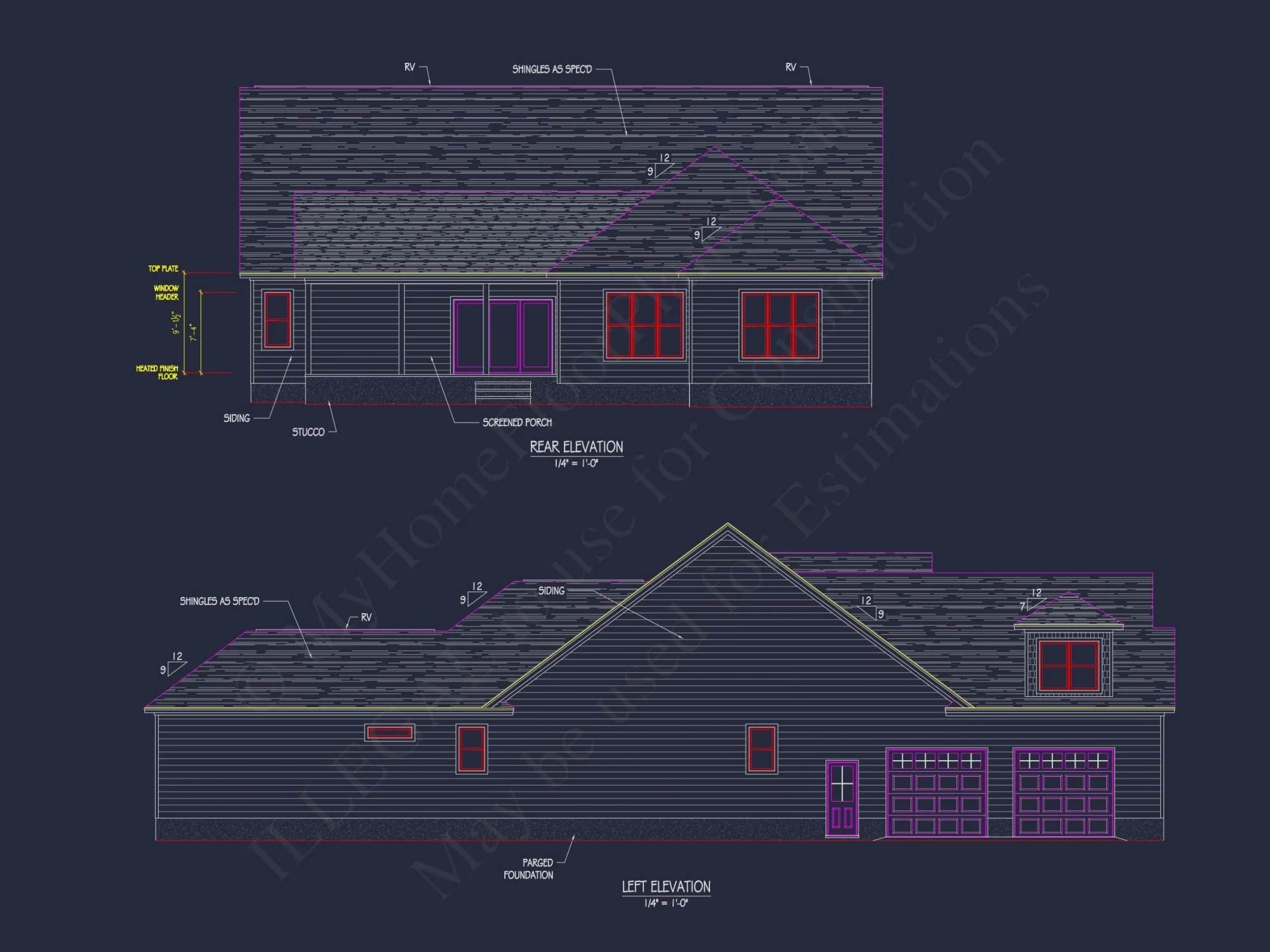Modern house Plan with CAD Blueprints & Detailed Floor Designs