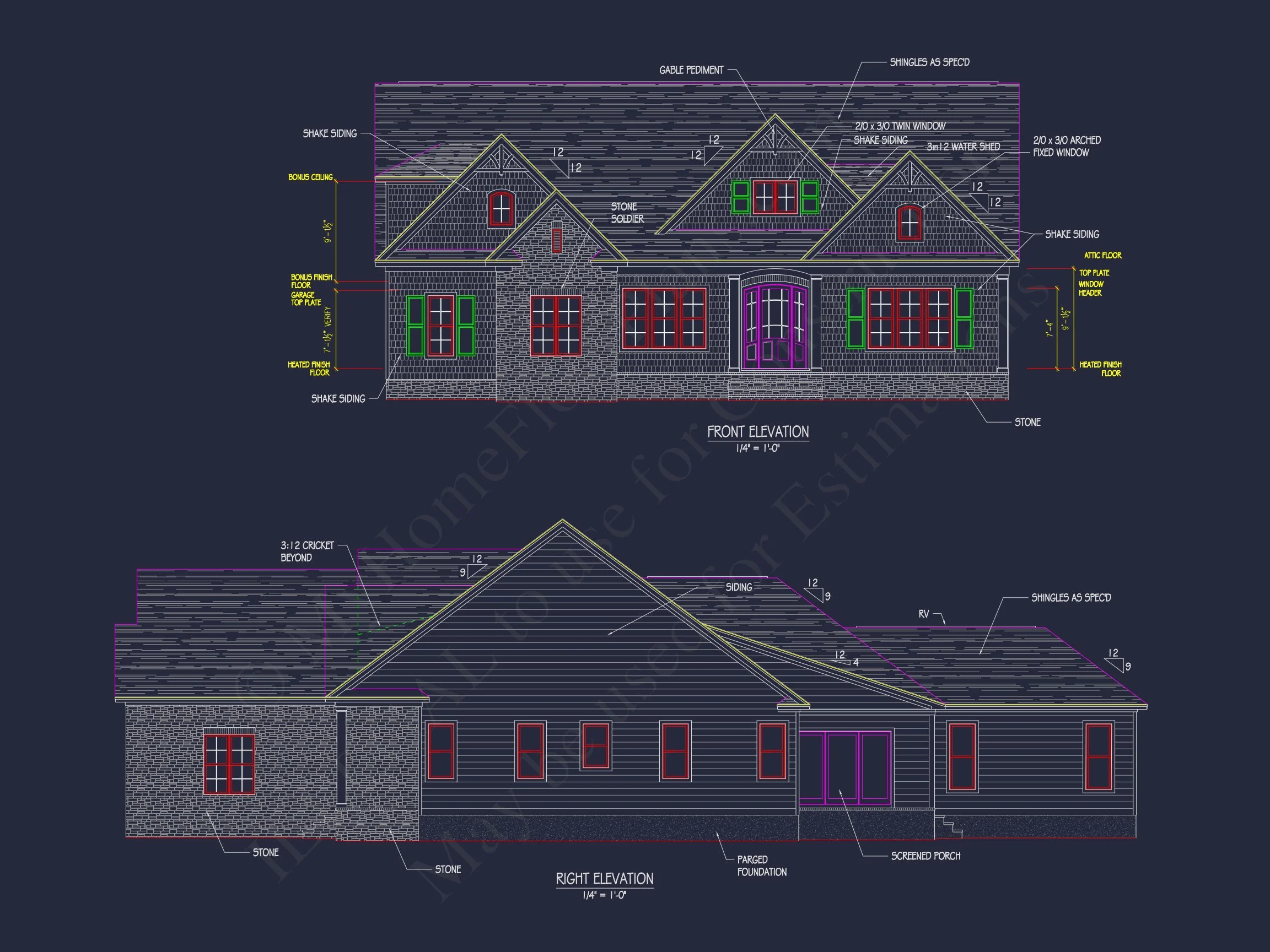 Modern house Plan with CAD Blueprints & Detailed Floor Designs