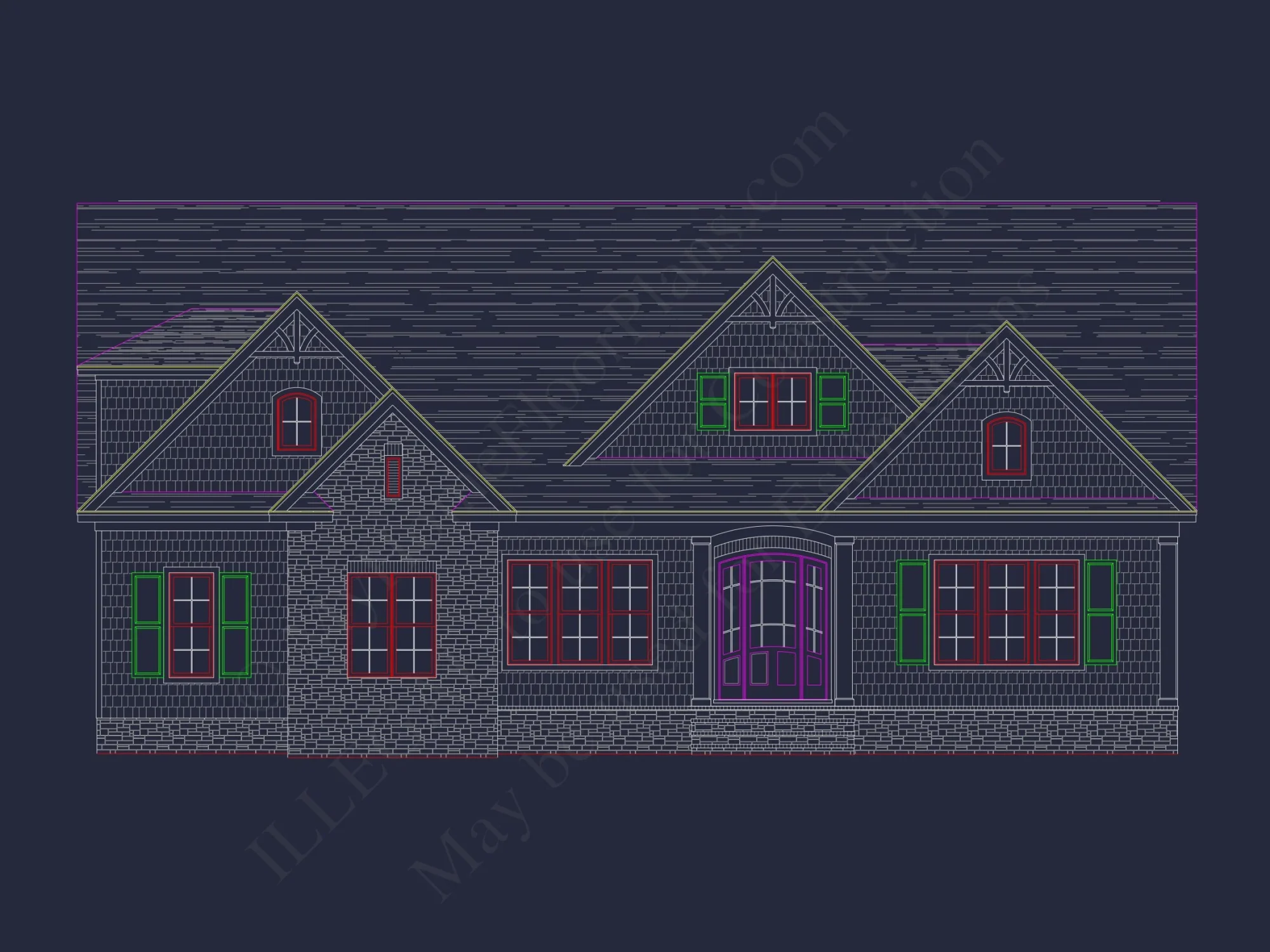 Modern house Plan with CAD Blueprints & Detailed Floor Designs