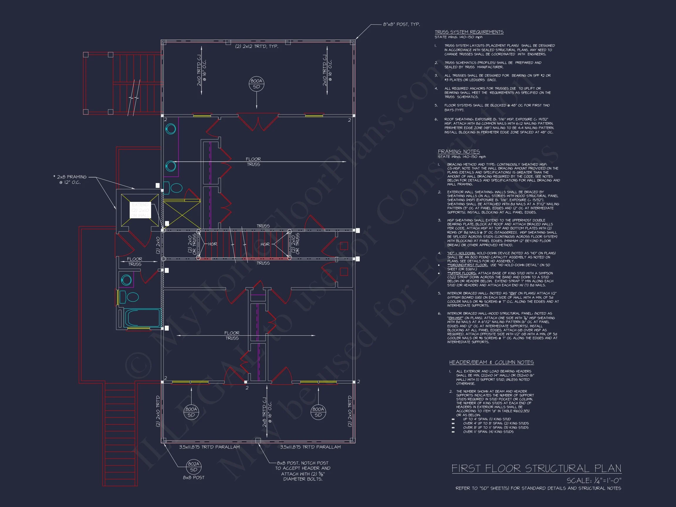 Modern Coastal Craftsman house Design with Detailed CAD Floor Plans