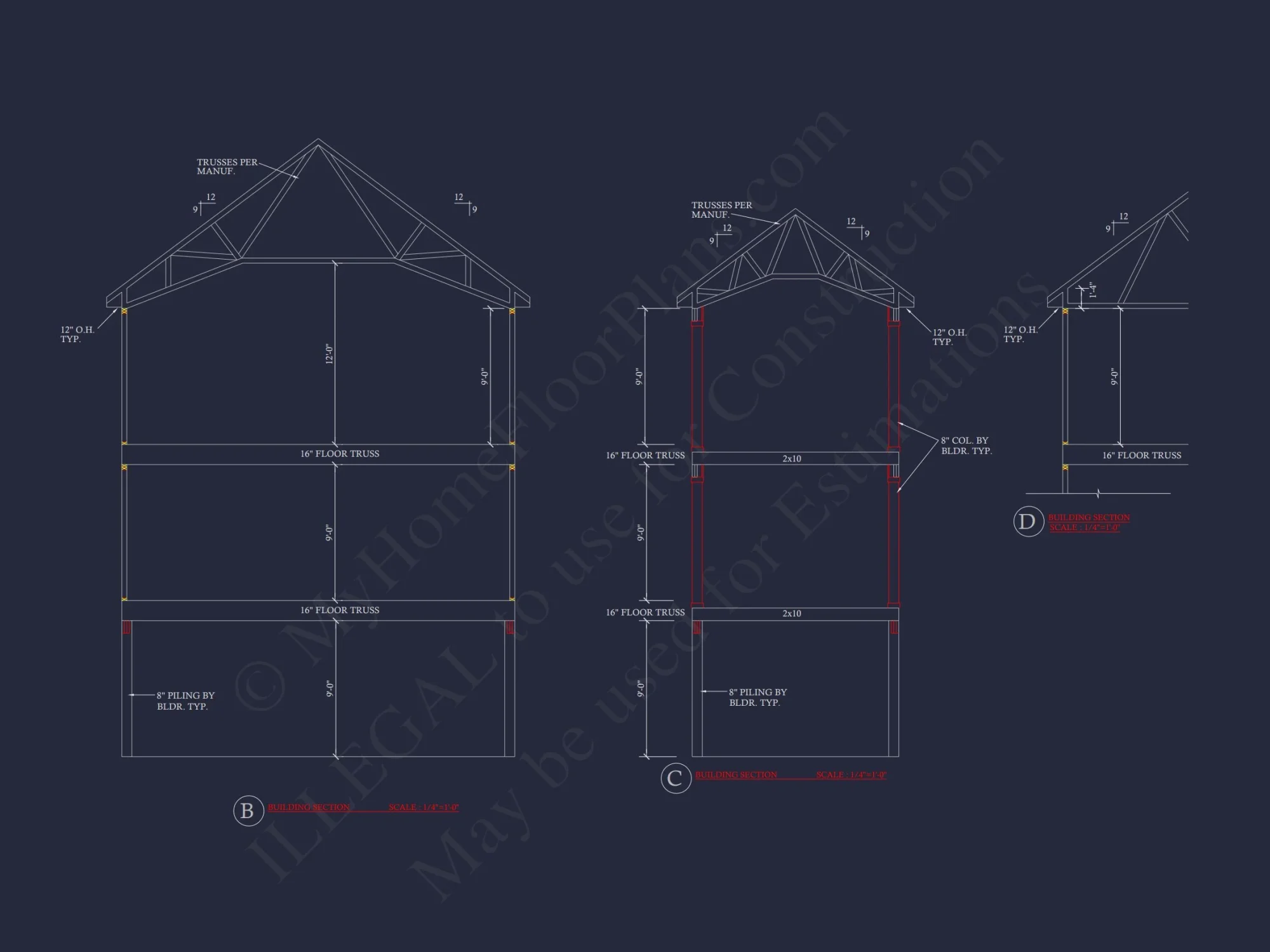 Modern Coastal Craftsman house Design with Detailed CAD Floor Plans
